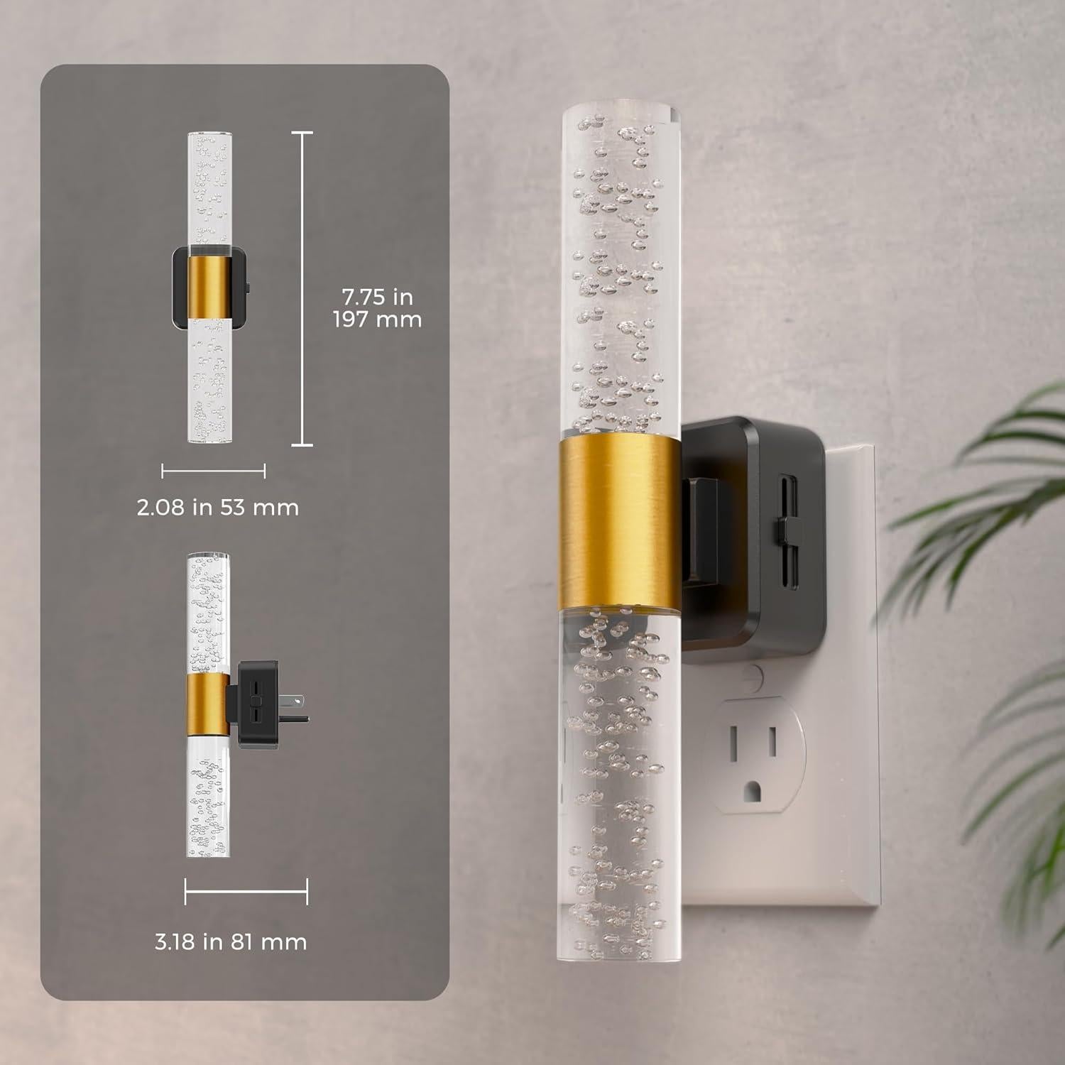 Luz Nocturna LED Regulable 100LM L LOHAS con Sensor 3000K