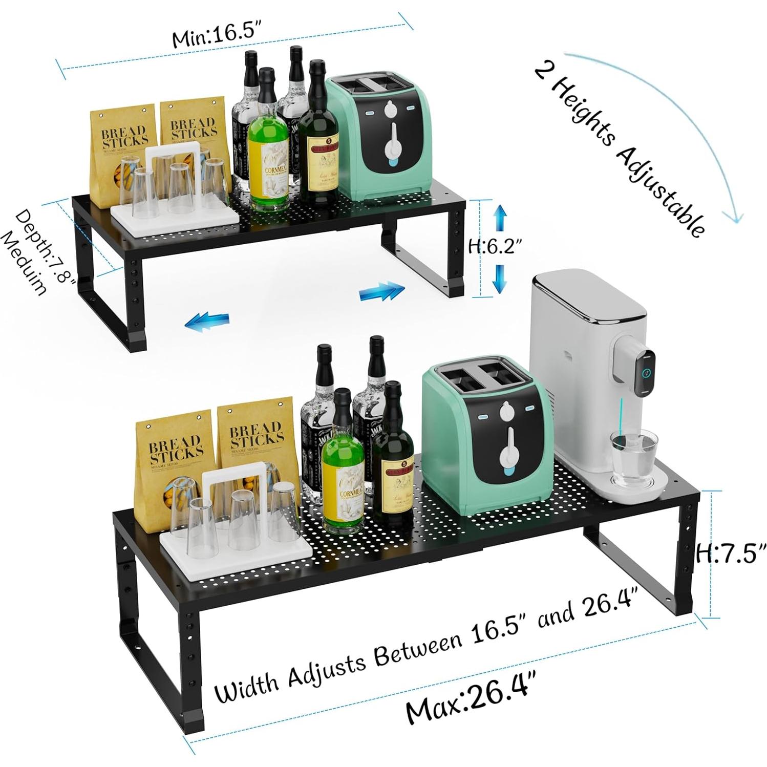 Organizador de Especias Expandible Zilvando Negro 42-67 cm