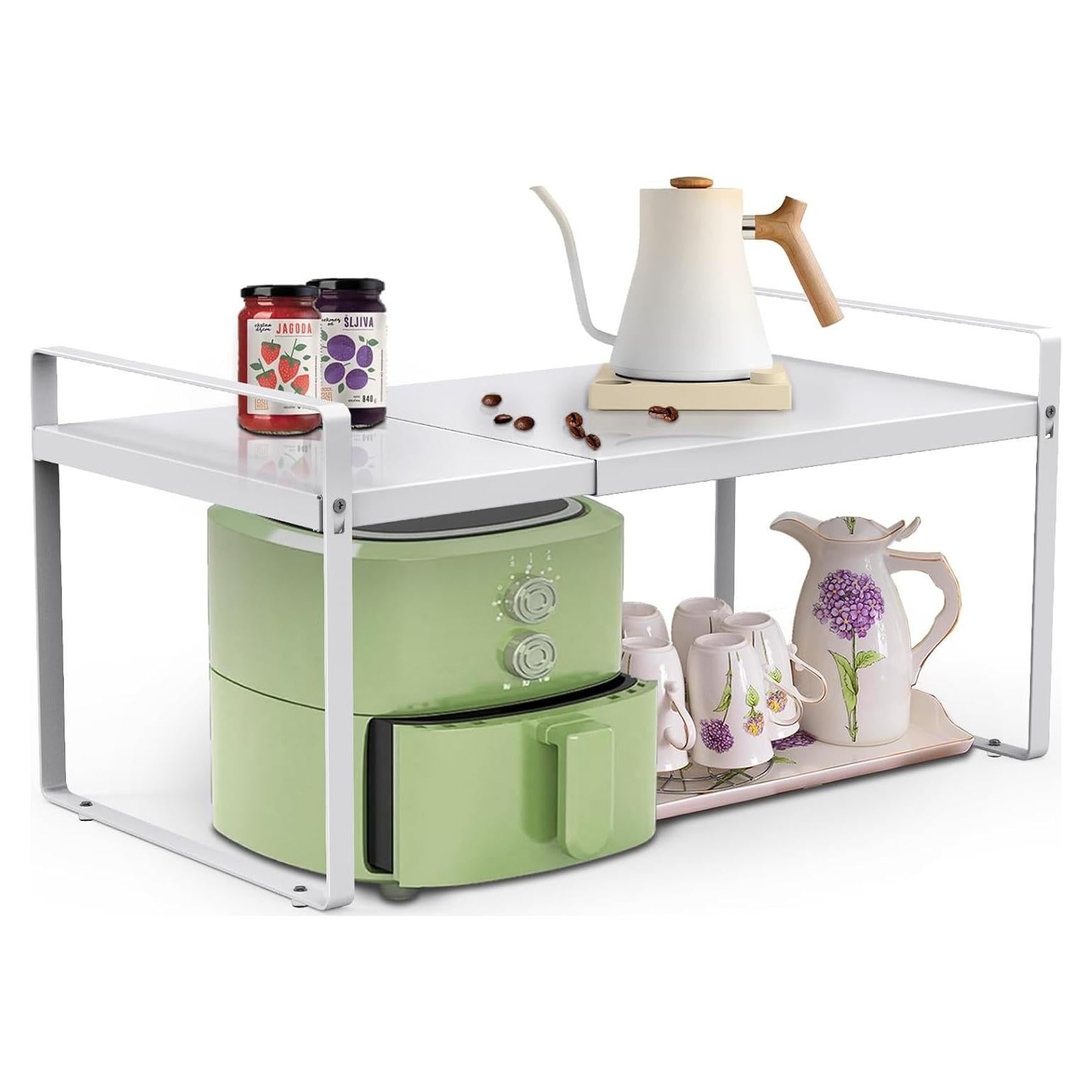 Estante Organizador Expandible Yuleimy 28 cm Blanco Cocina