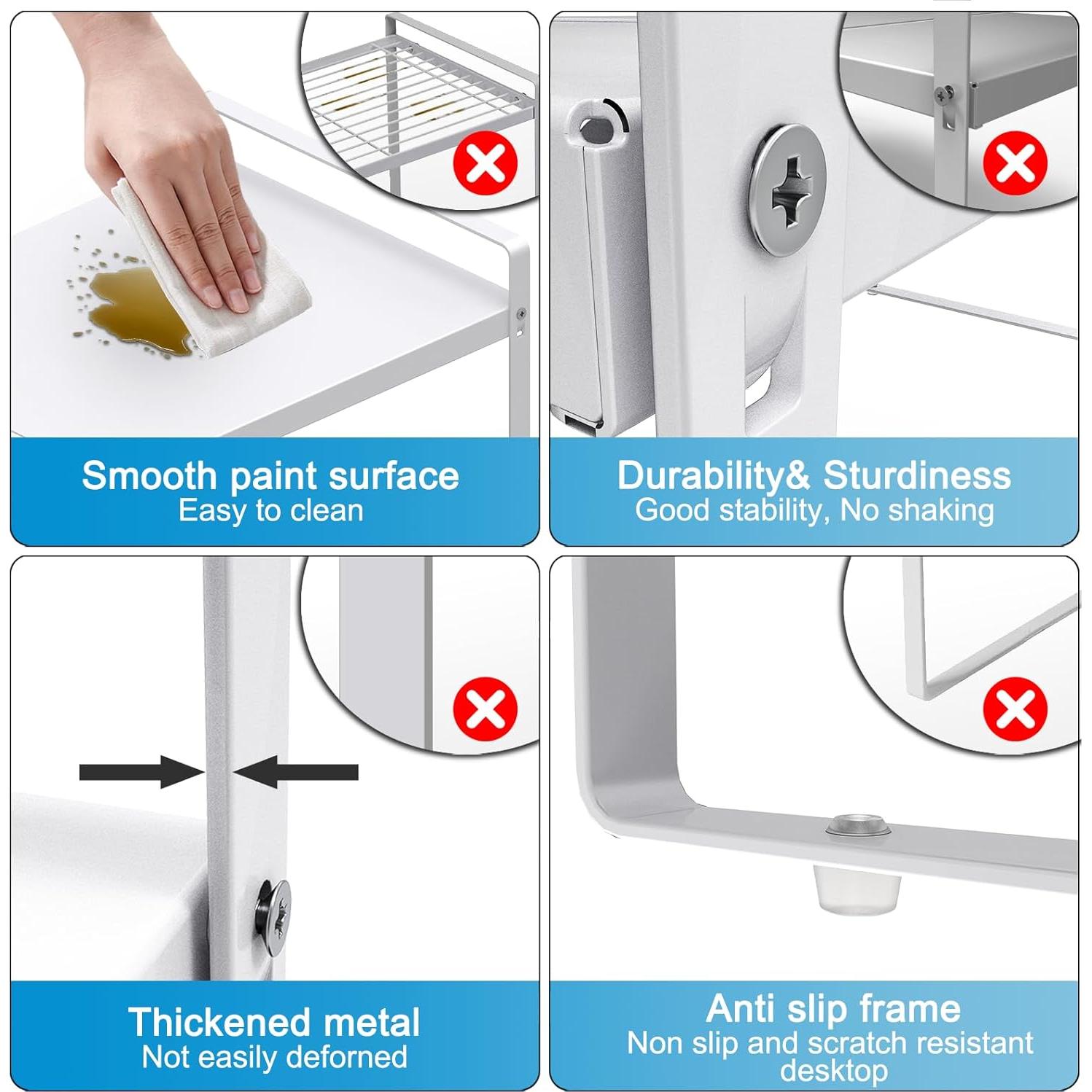 Estante Organizador Expandible Yuleimy 28 cm Blanco Cocina