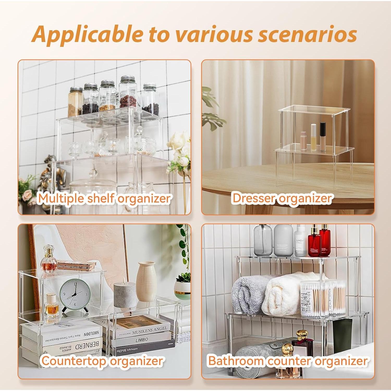 Estante Organizador de Gabinete Acrílico FOCHIER F - Juego de 2