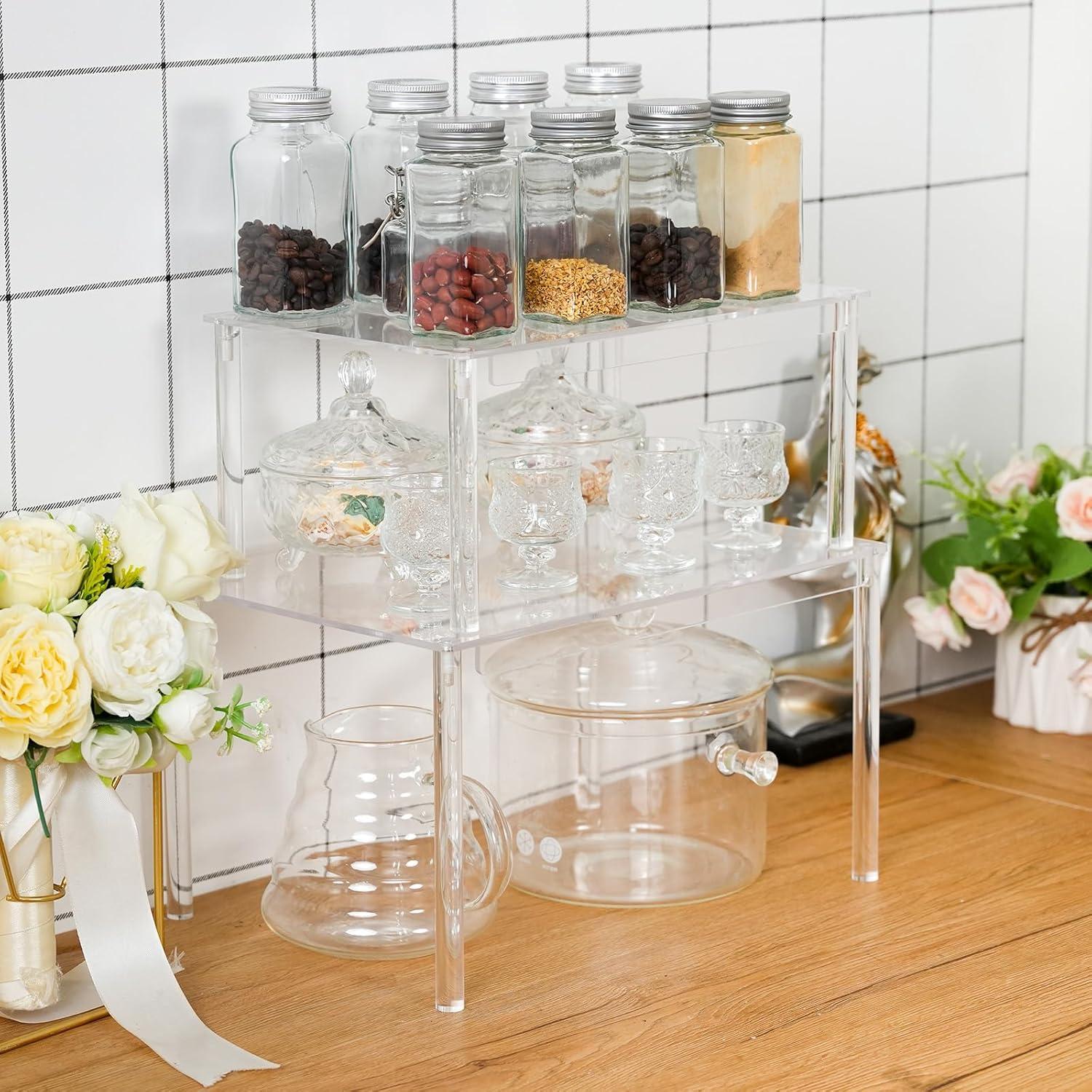 Estante Organizador de Gabinete Acrílico FOCHIER F - Juego de 2