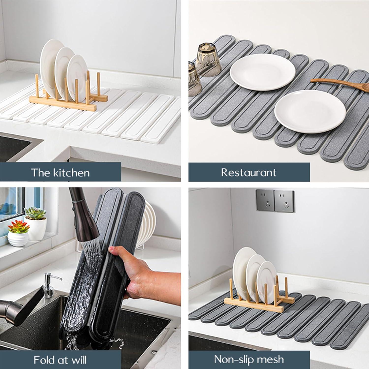 Alfombrilla de Secado de Piedra Diatomácea 58.4x40.6cm Gris