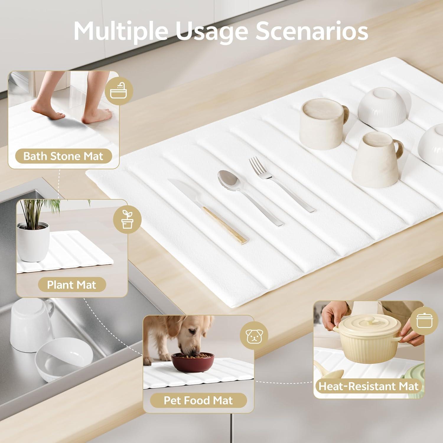 Alfombrilla de Secado de Platos de Piedra Stylstoreazy 63.5x40.6cm