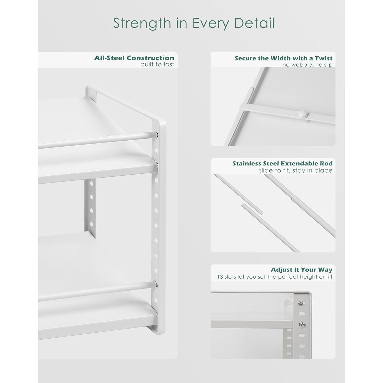 Estante de Gabinete Ajustable Selosiz SR01 Expandible 28-48.5cm