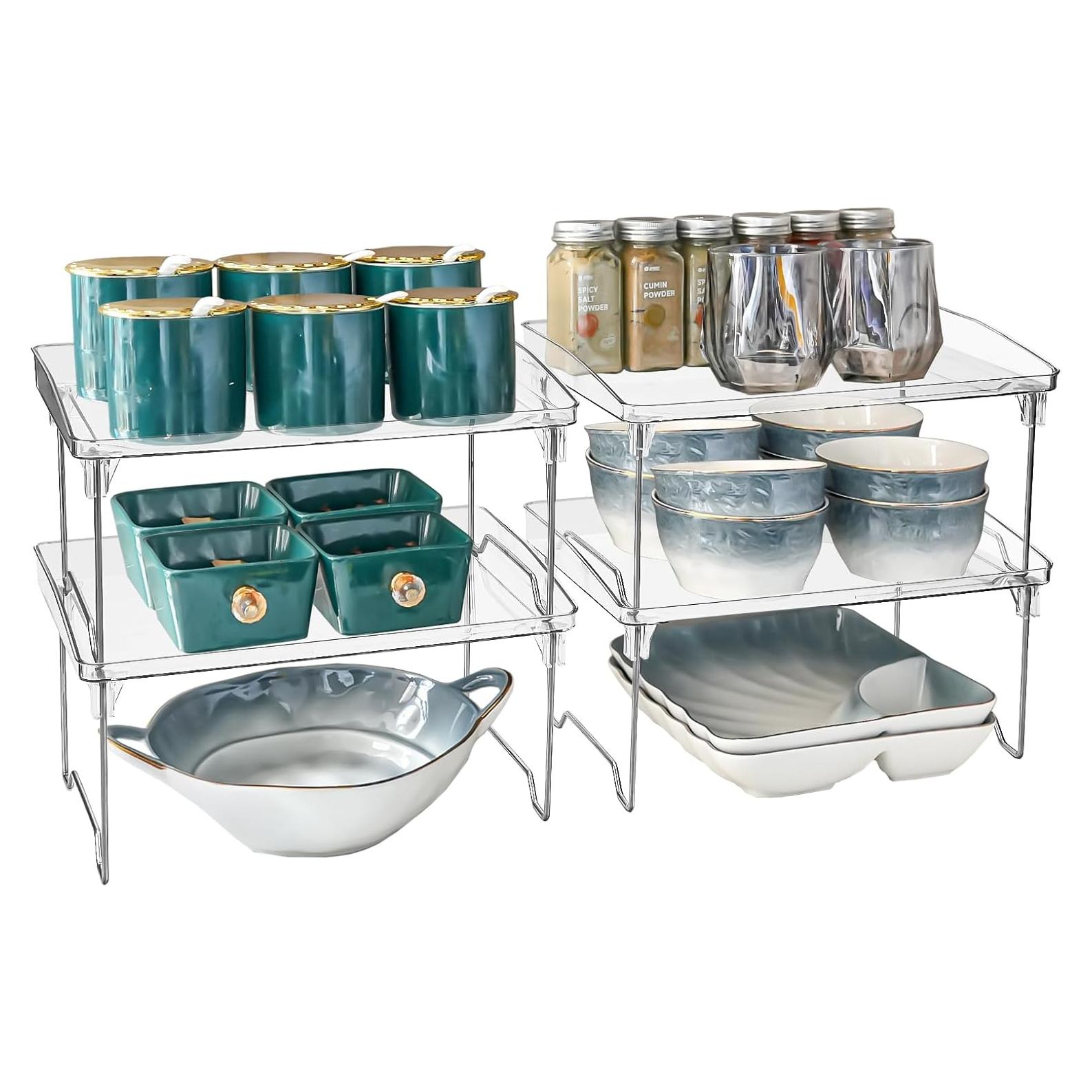 Organizadores de Gabinete HTRYBNES - 4 Piezas Apilables 29.5x20.8x15cm