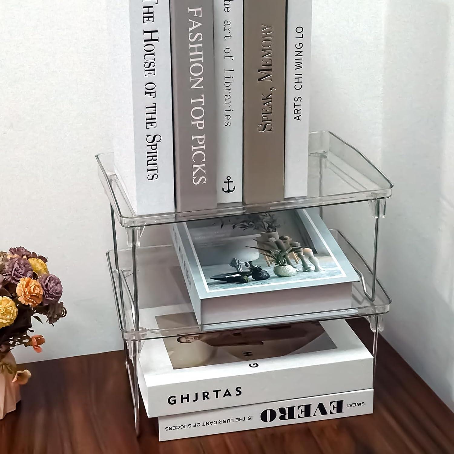 Organizadores de Gabinete HTRYBNES - 4 Piezas Apilables 29.5x20.8x15cm