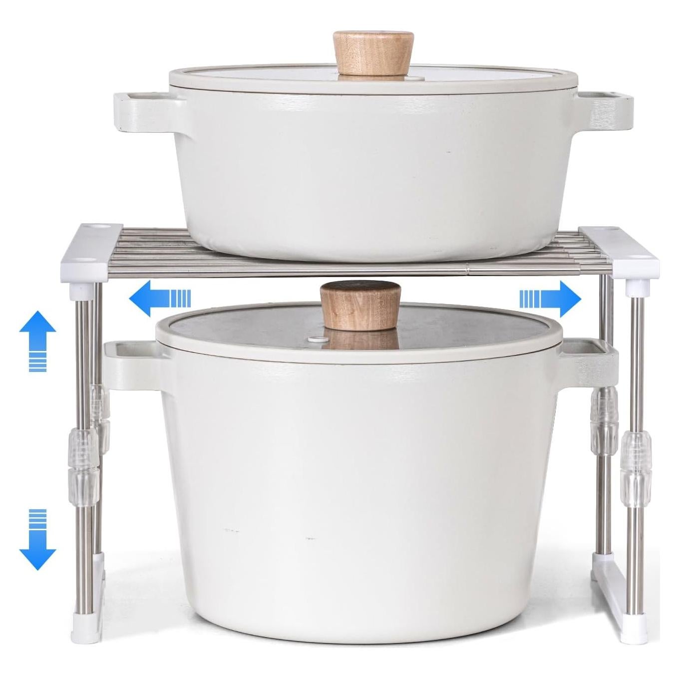 Organizador de Gabinete Ajustable Carrotez Blanco 30-50 cm