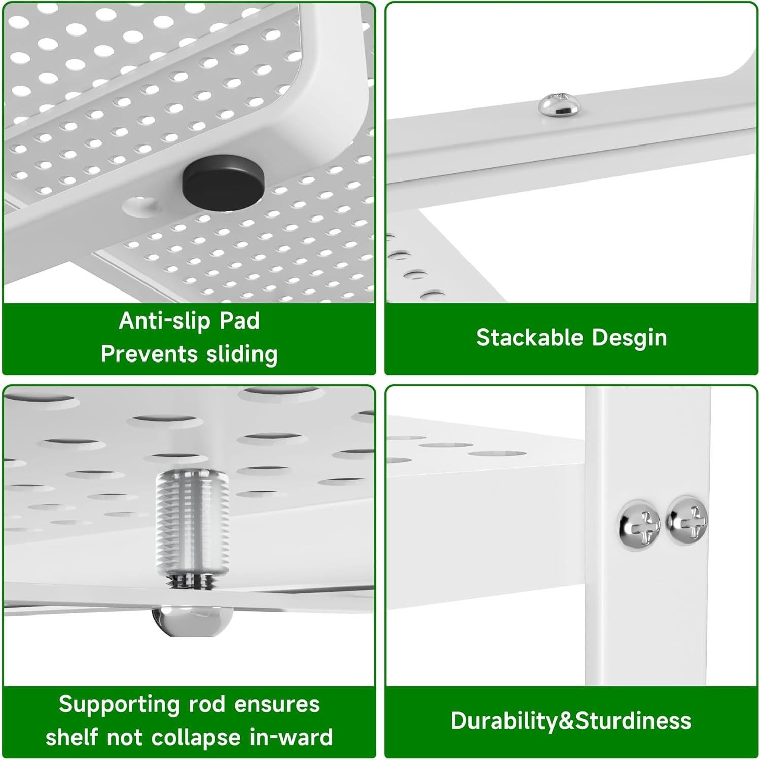 Estante Organizador Expandible de Metal LOCVCDA para Cocina y Baño