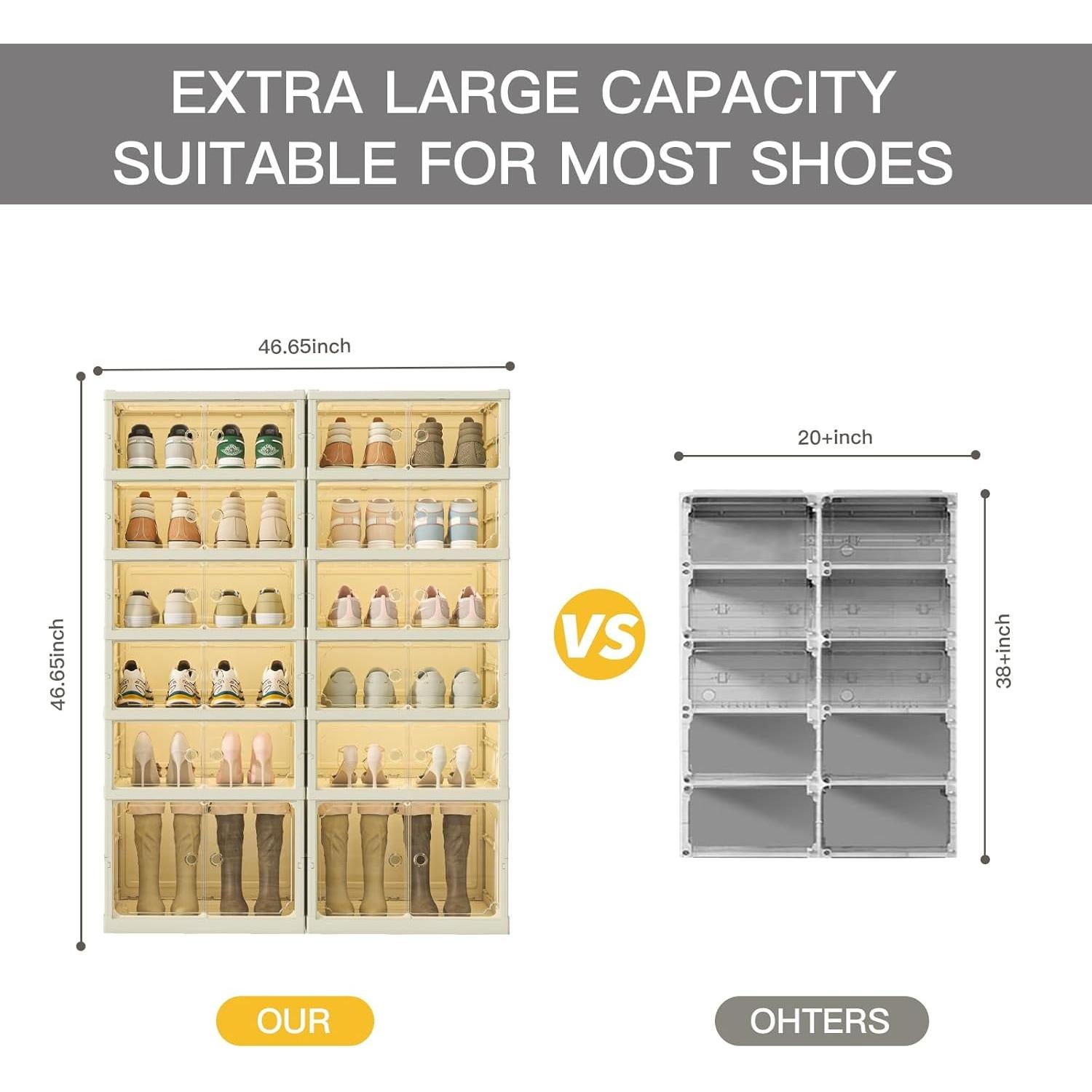 Organizador de Zapatos Plegable Dimmeda 6 Niveles 24 Pares