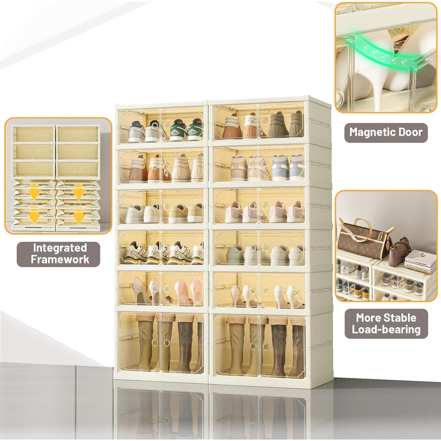 Organizador de Zapatos Plegable Dimmeda 6 Niveles 24 Pares