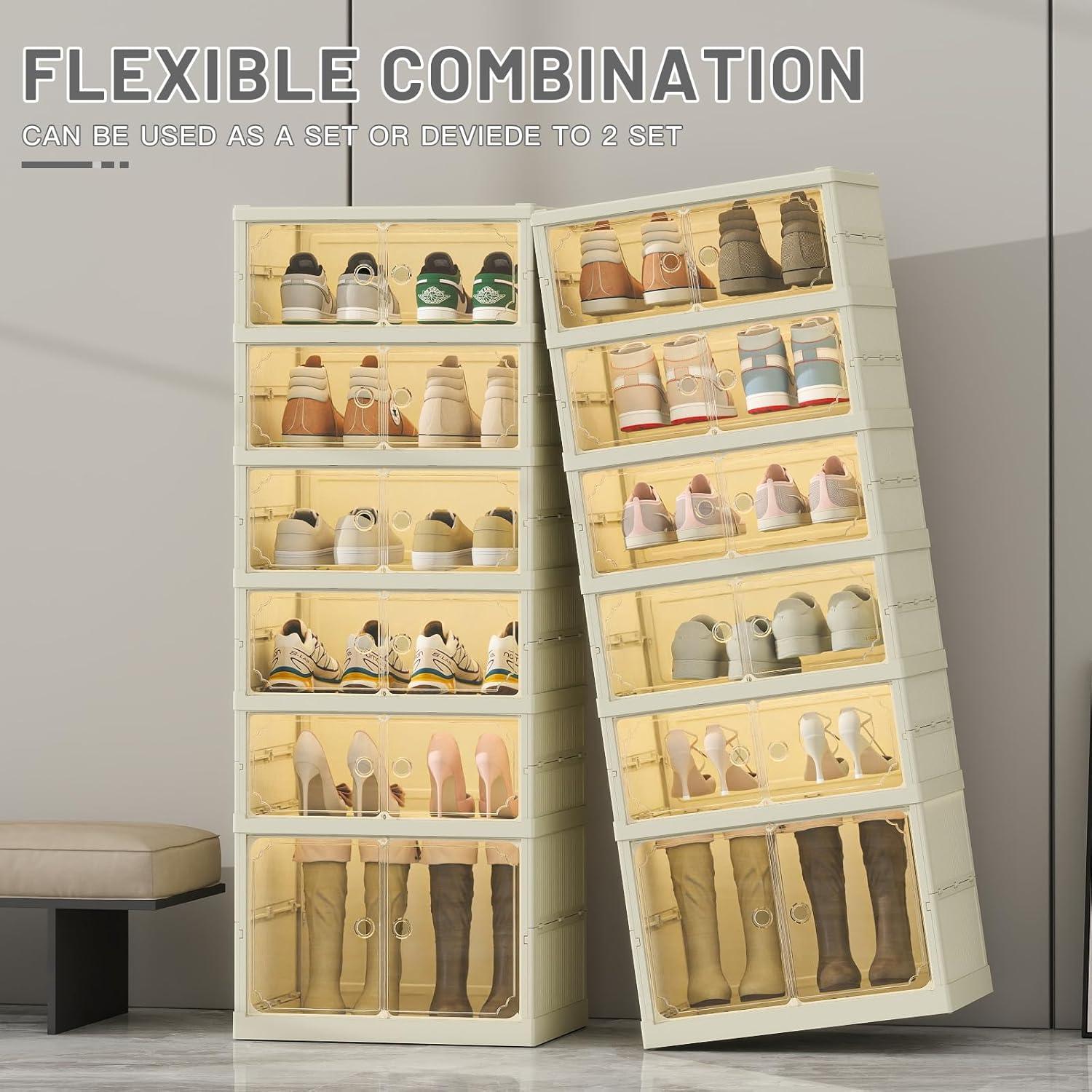 Organizador de Zapatos Plegable Dimmeda 6 Niveles 24 Pares