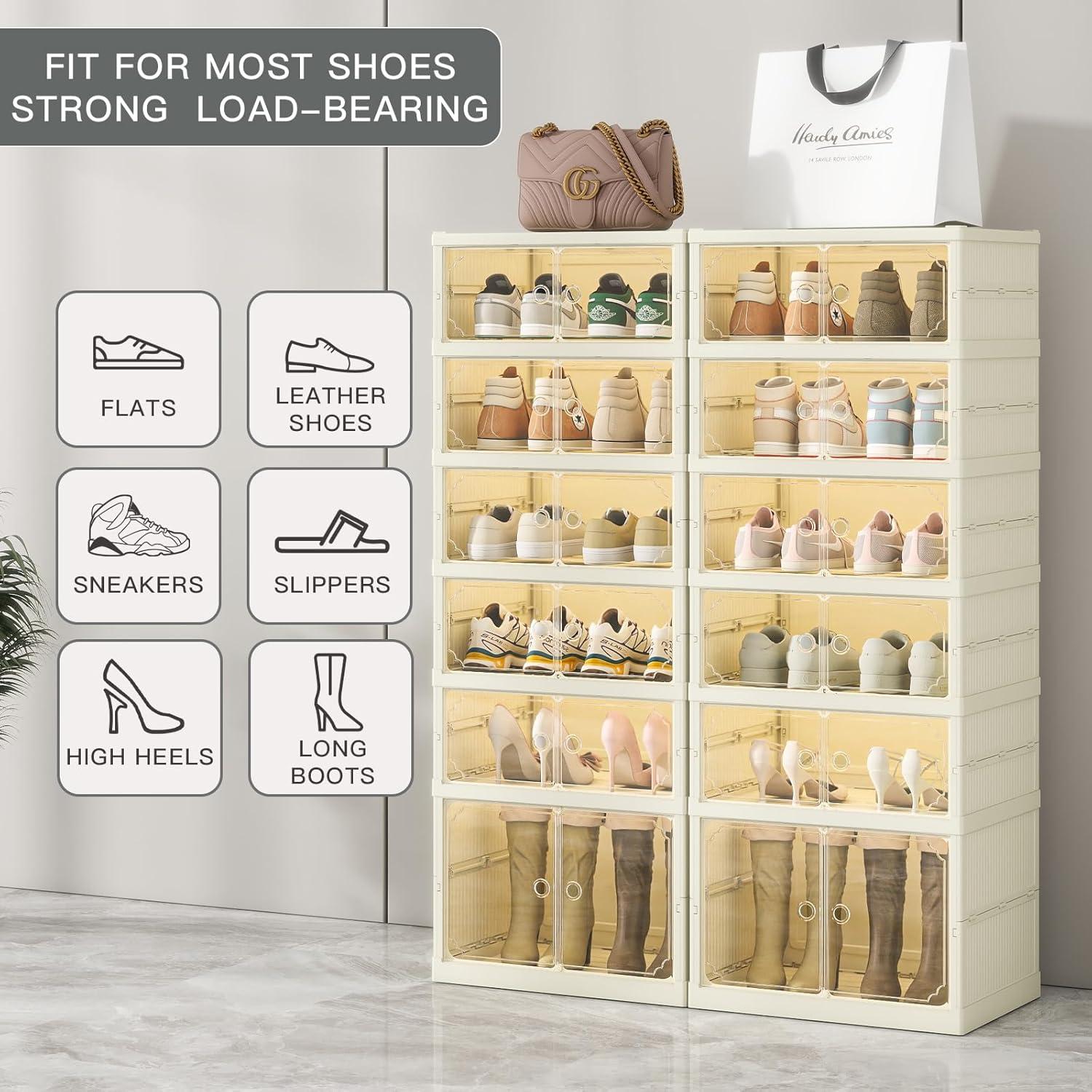 Organizador de Zapatos Plegable Dimmeda 6 Niveles 24 Pares