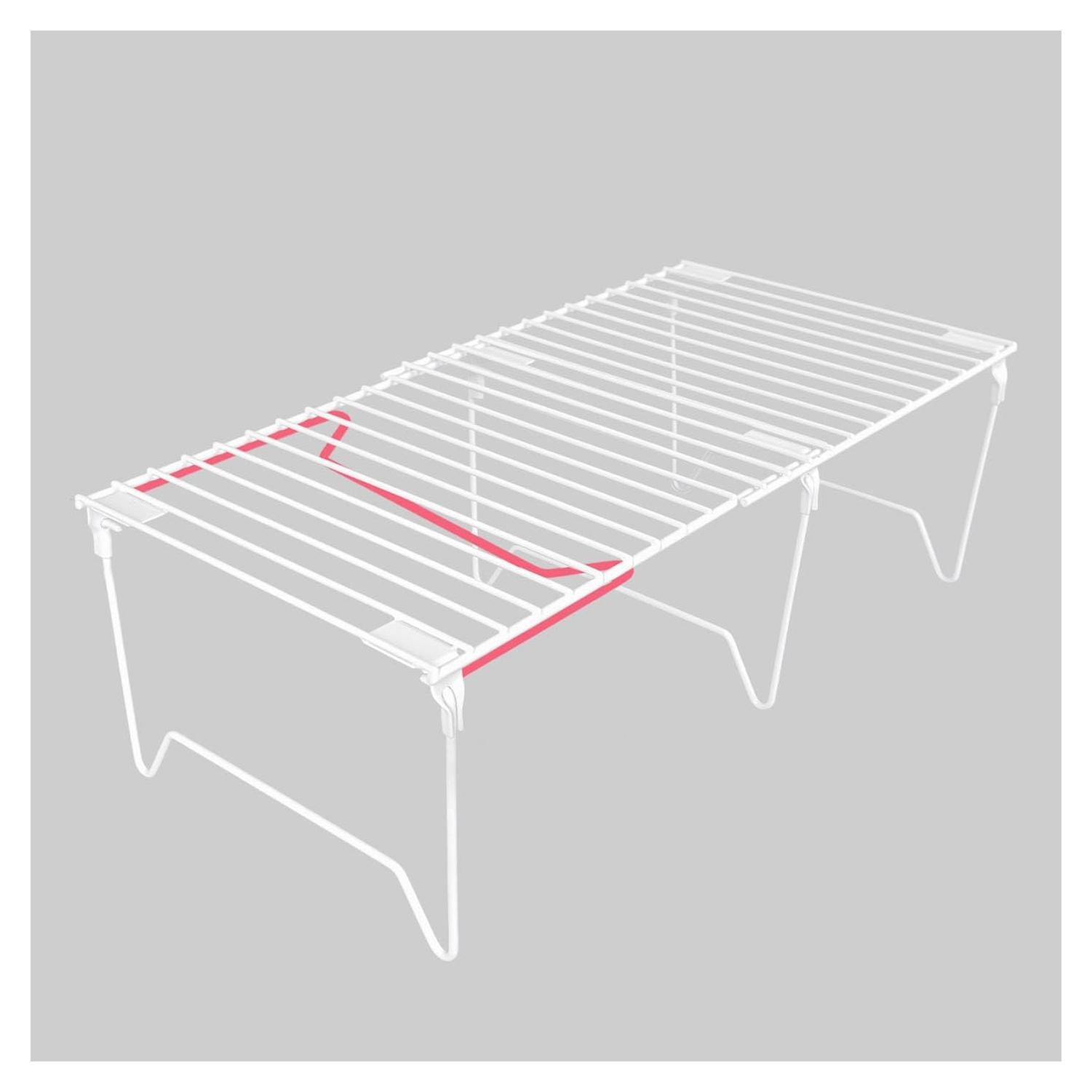 Estante organizador plegable BUWZUJR para cocina 2 niveles