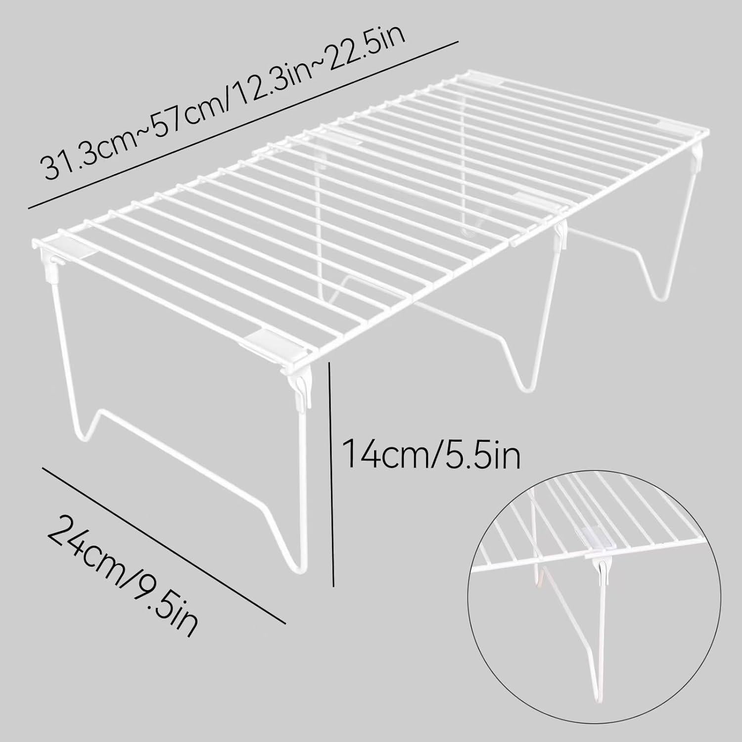 Estante organizador plegable BUWZUJR para cocina 2 niveles