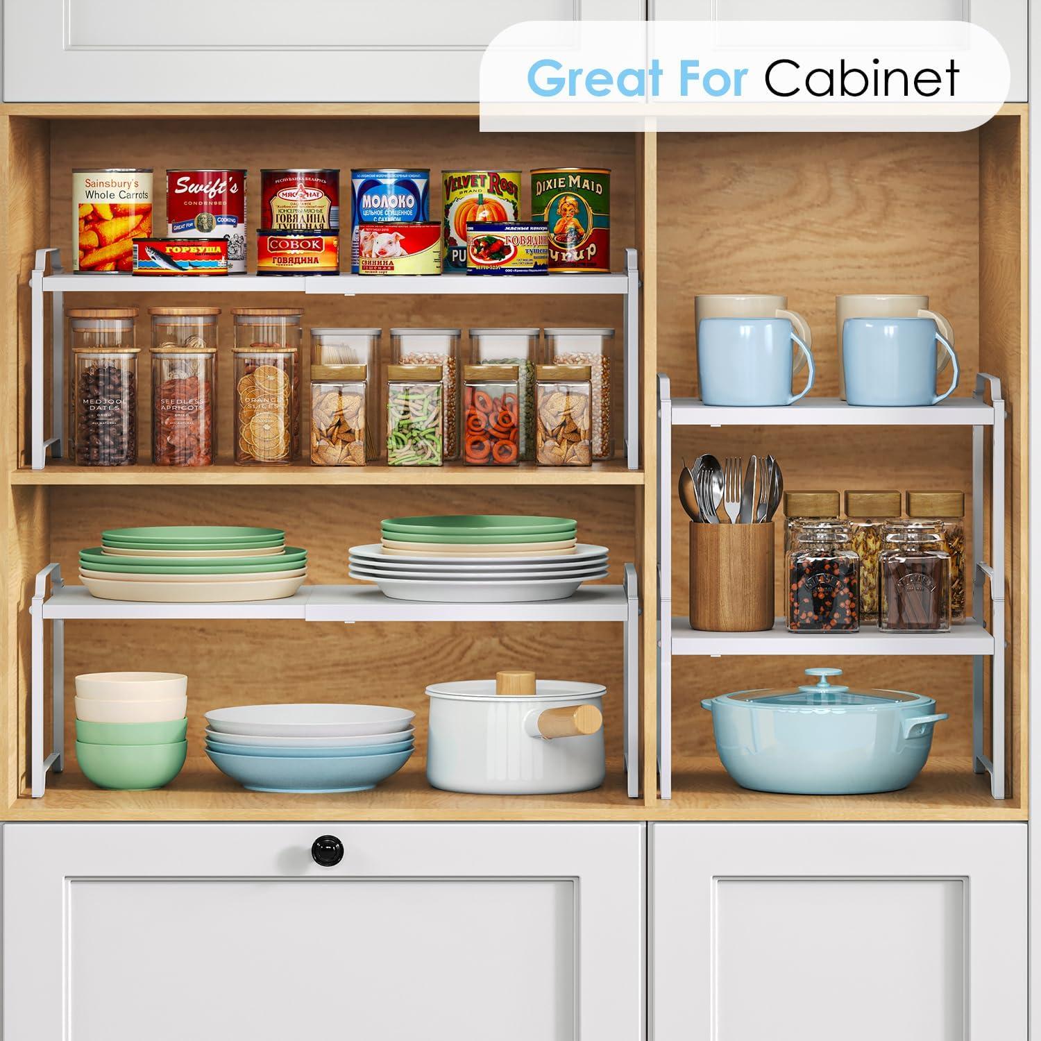 Estantes organizadores de cocina Cidaziya - 2 piezas ajustables