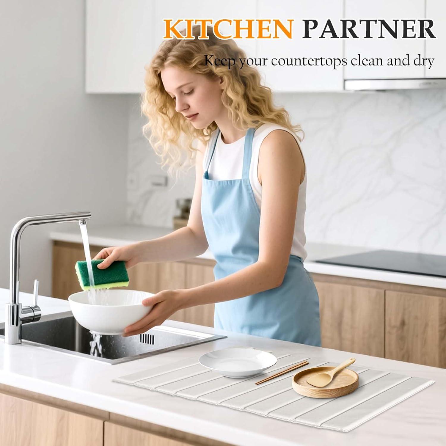 Alfombrilla de Secado Rápido QUEENLINK 61x41cm Diatomita