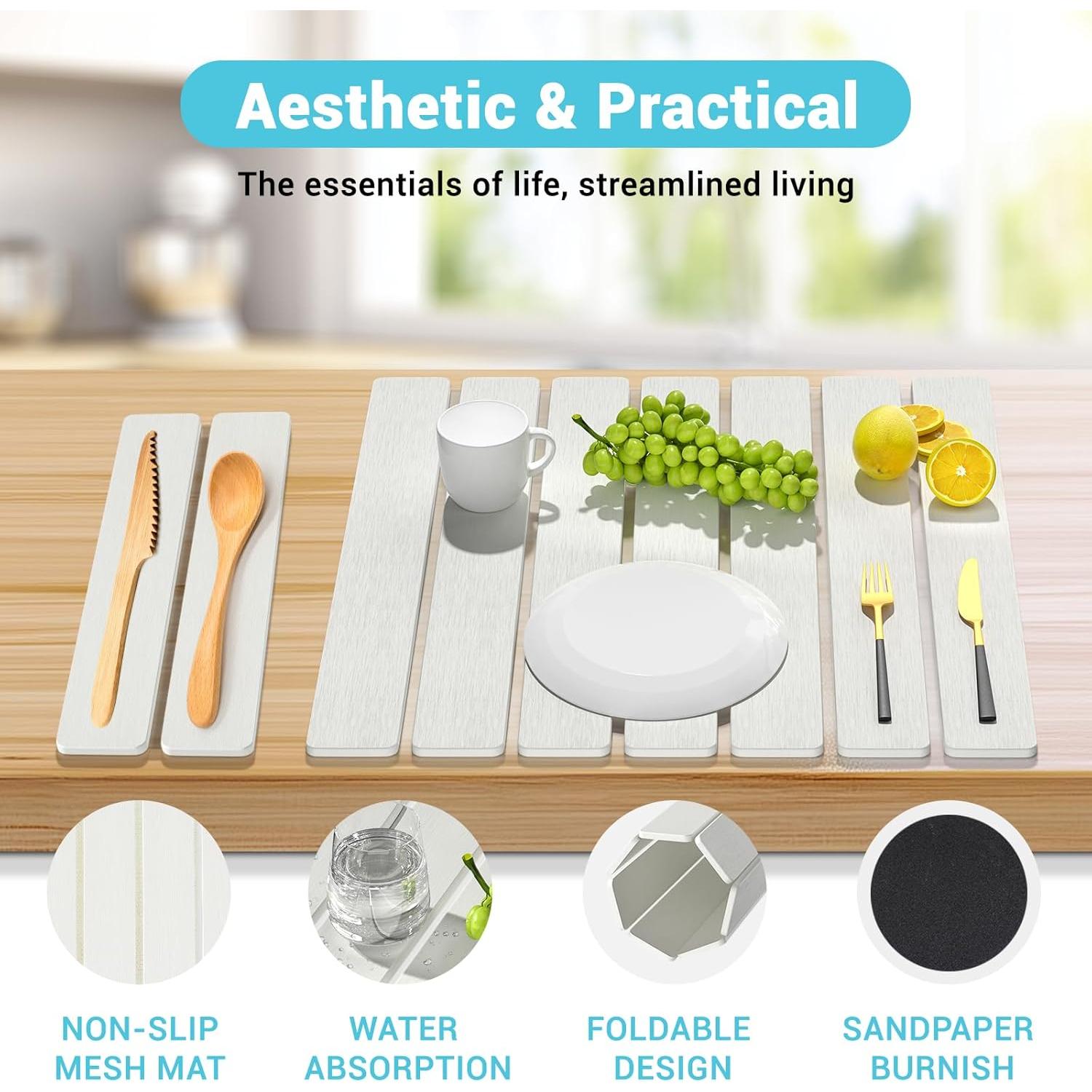 Juego de 2 Alfombrillas de Secado Diatomita GZT002 39.37x29.97cm