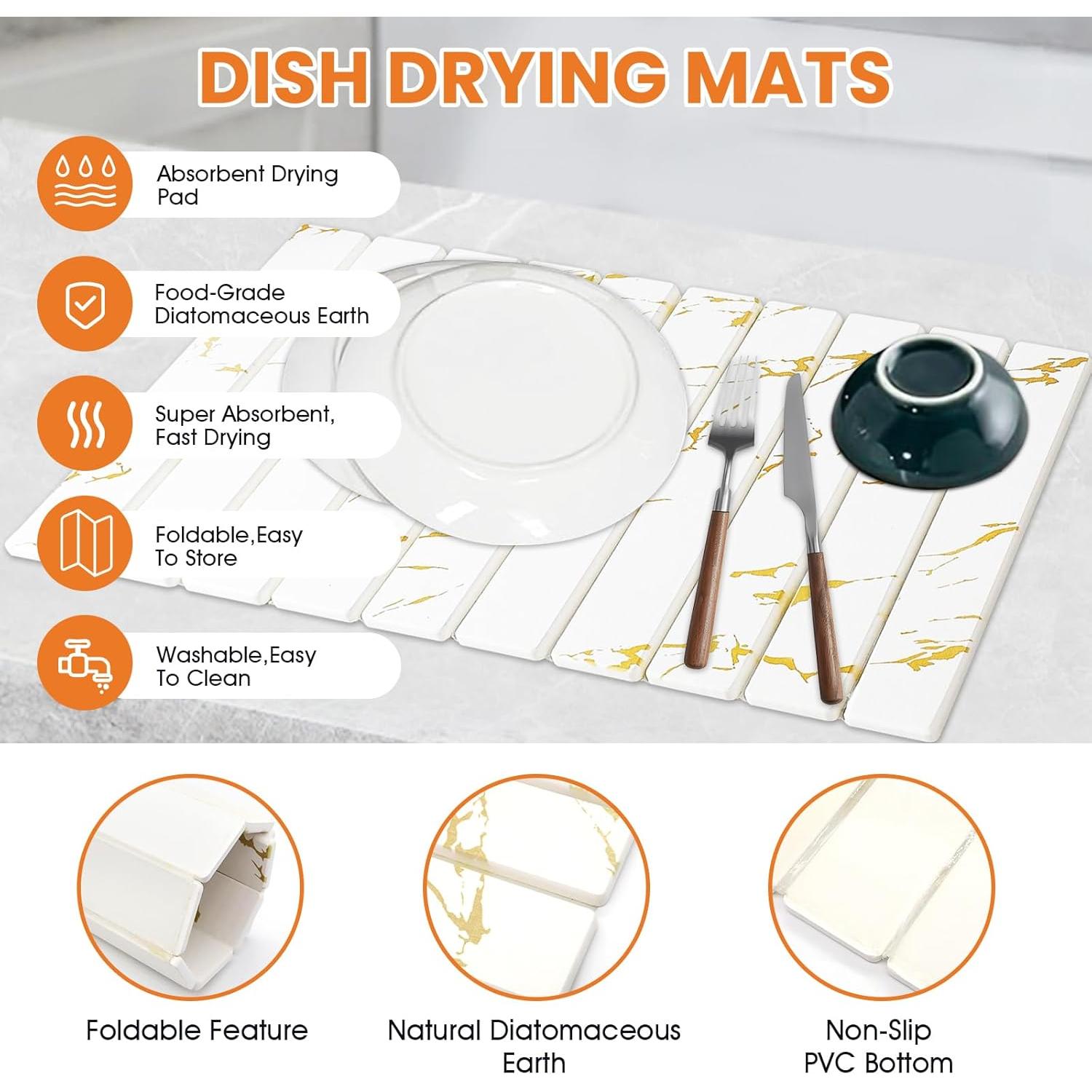 Alfombrilla de Secado de Piedra Eikovia 61x41 cm Antideslizante