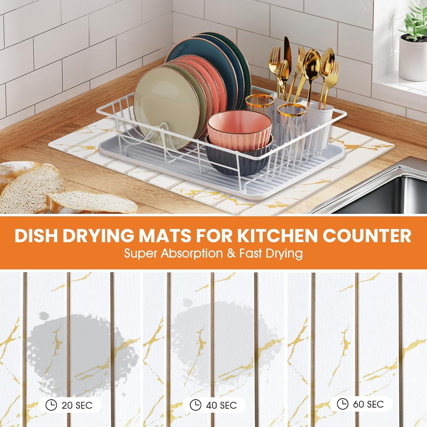 Alfombrilla de Secado de Piedra Eikovia 61x41 cm Antideslizante