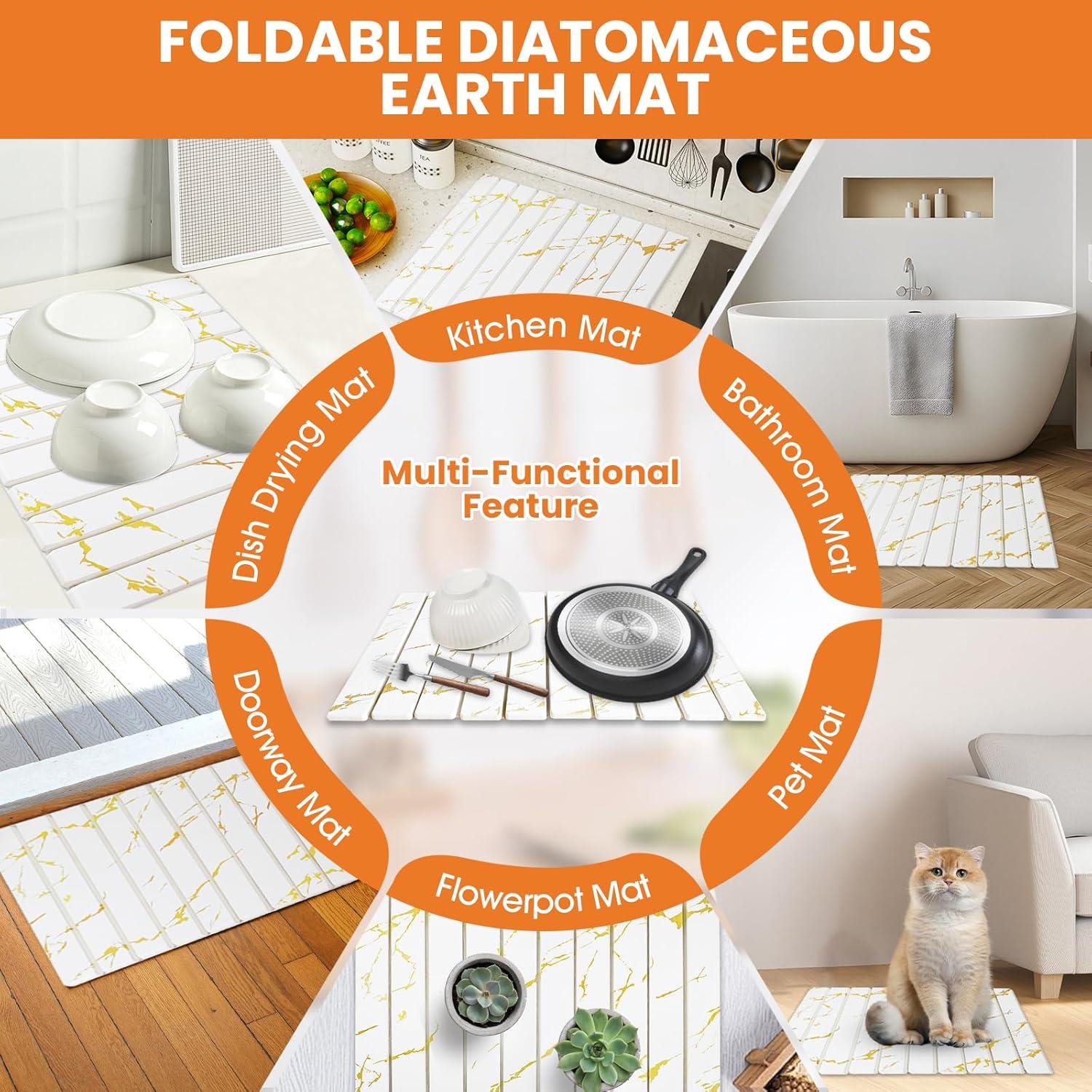 Alfombrilla de Secado de Piedra Eikovia 61x41 cm Antideslizante