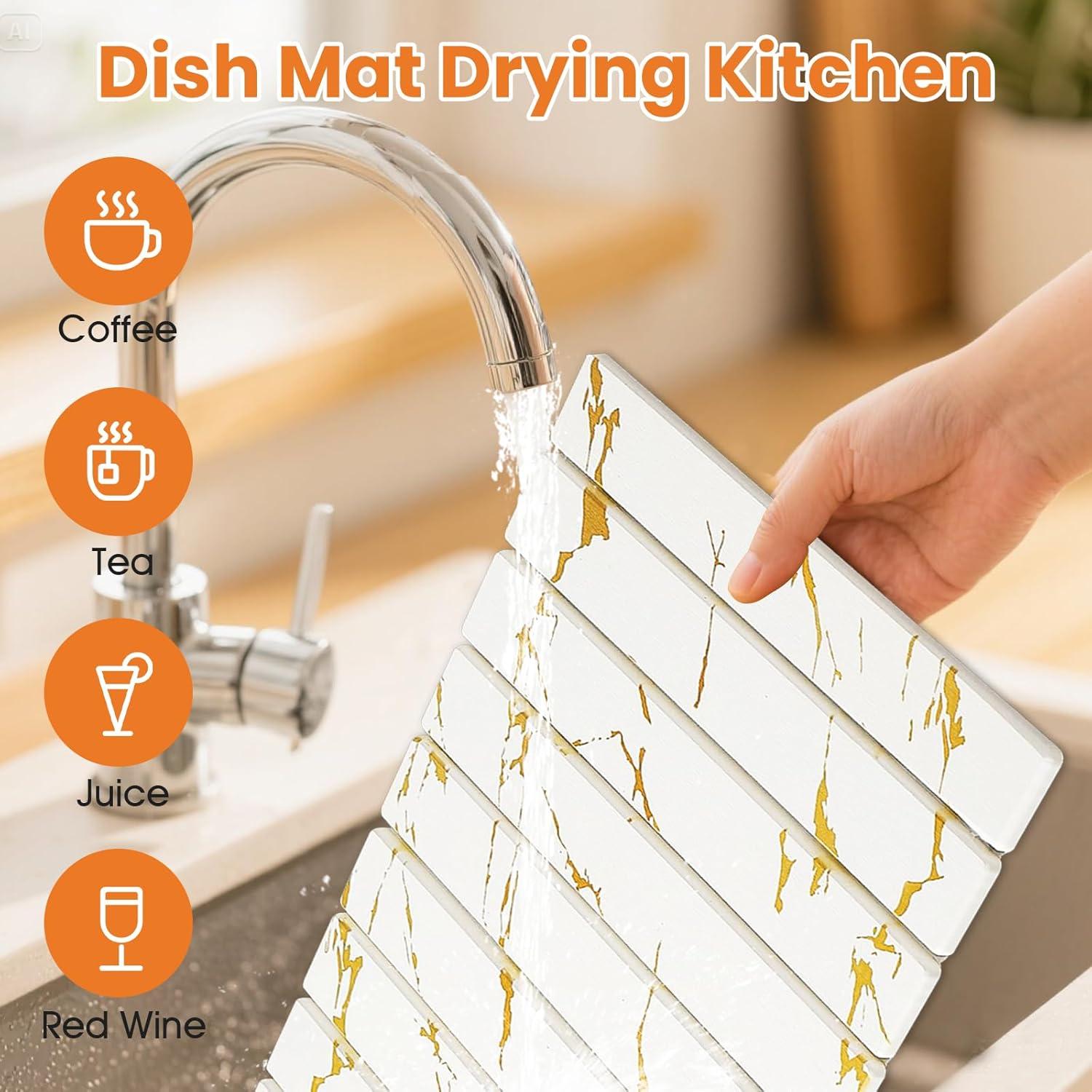 Alfombrilla de Secado de Piedra Eikovia 61x41 cm Antideslizante