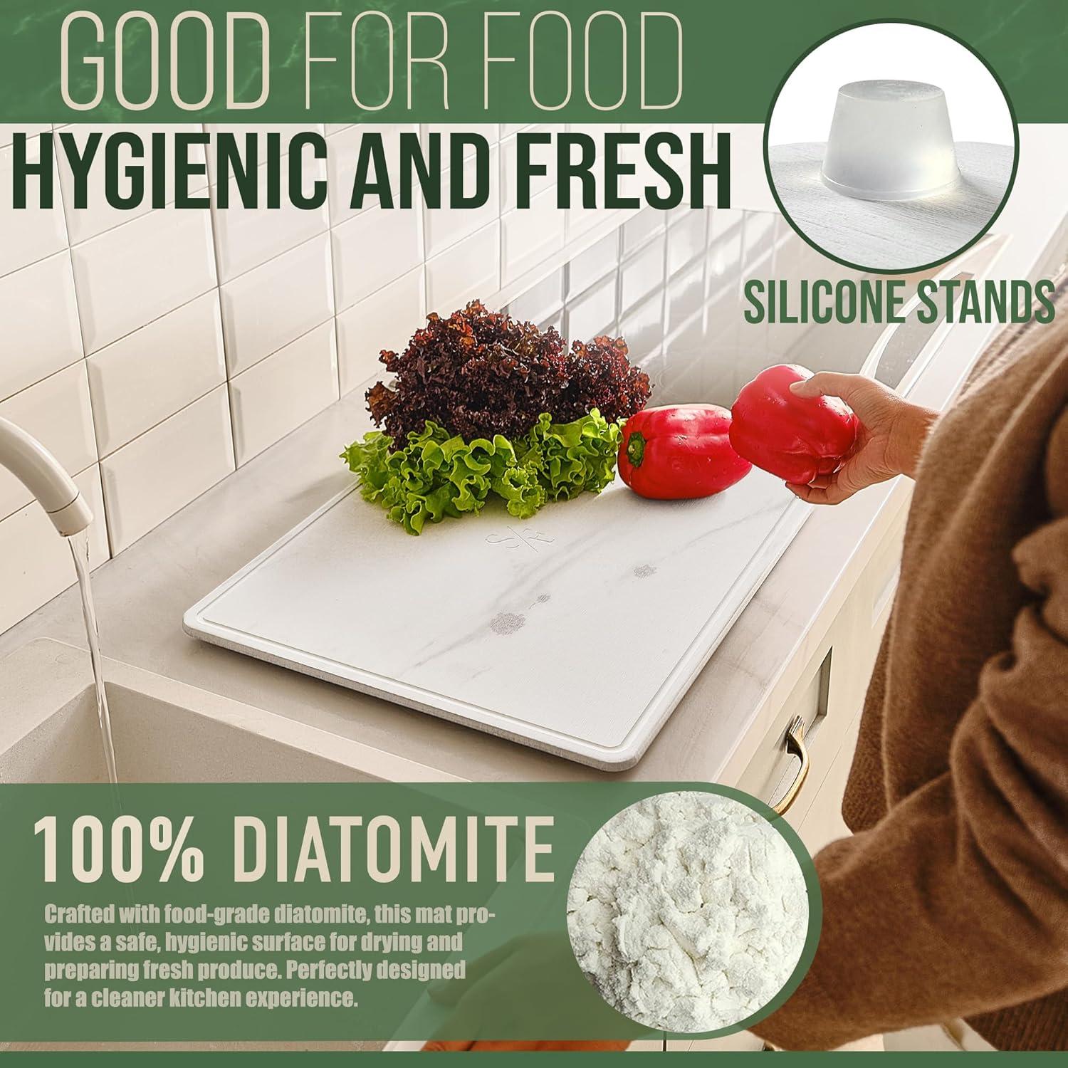 Alfombrilla de Secado de Piedra Doble Cara Sunflower 50x40 cm