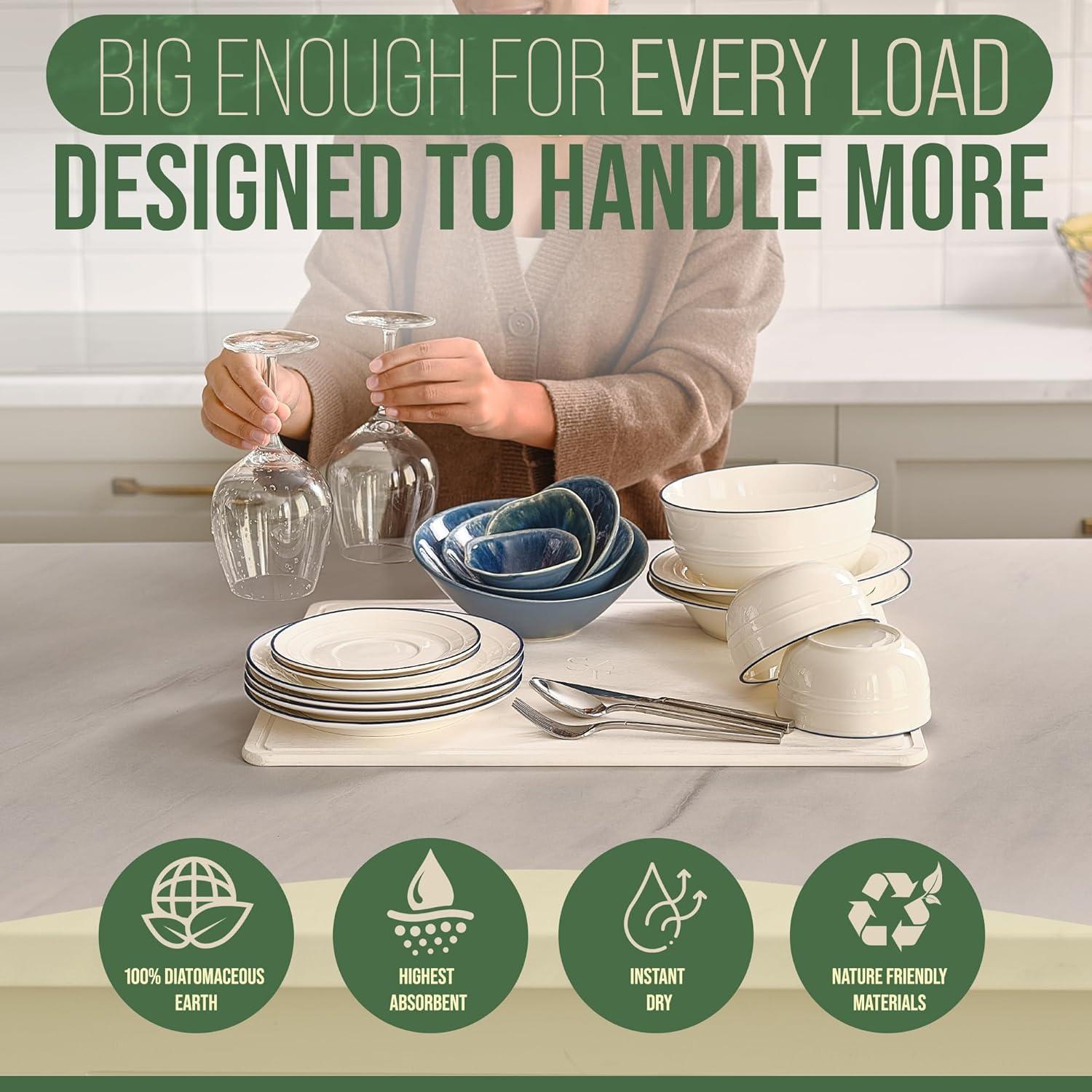 Alfombrilla de Secado de Piedra Doble Cara Sunflower 50x40 cm