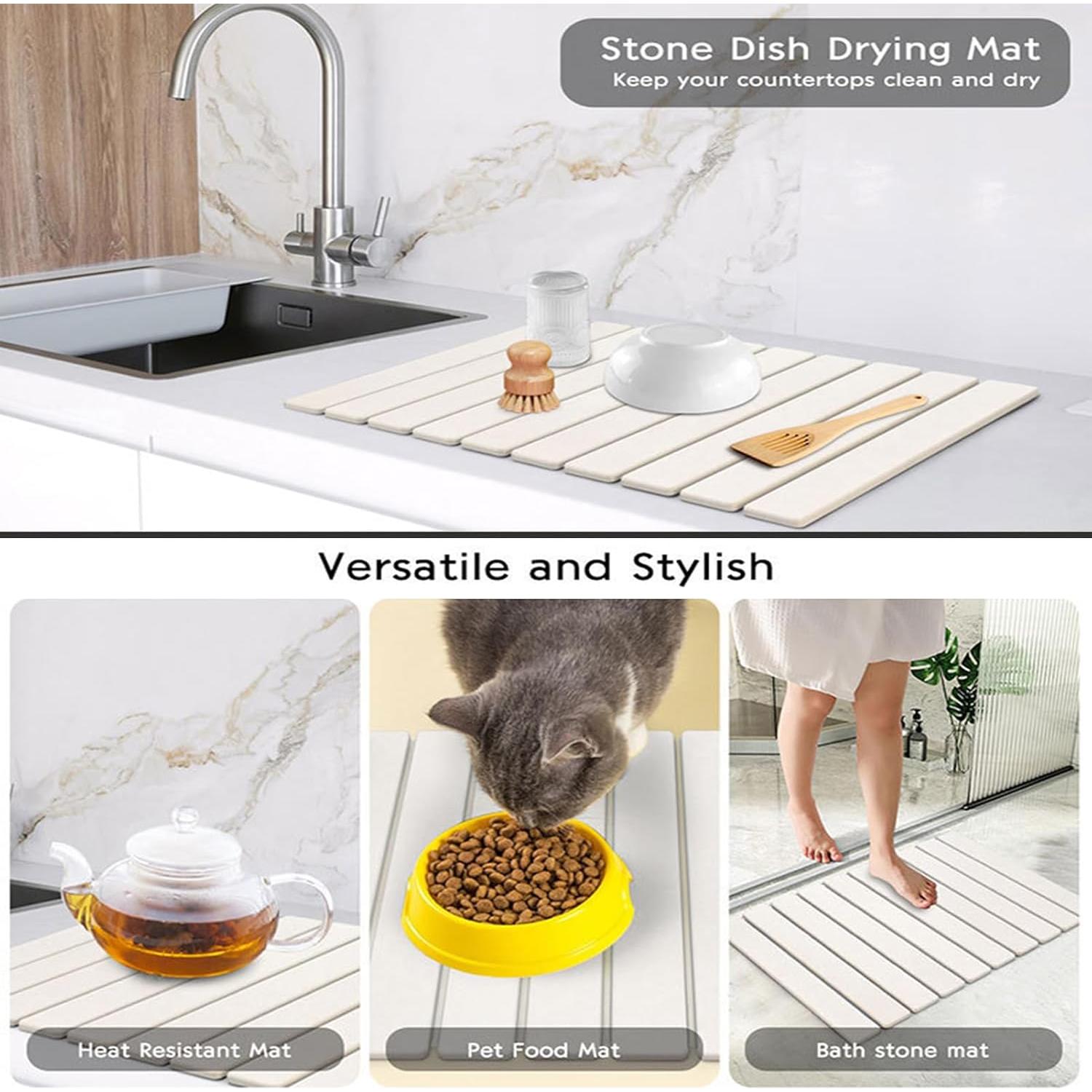 Alfombrilla de Secado de Piedra Diatomácea MORANDI 60x39cm