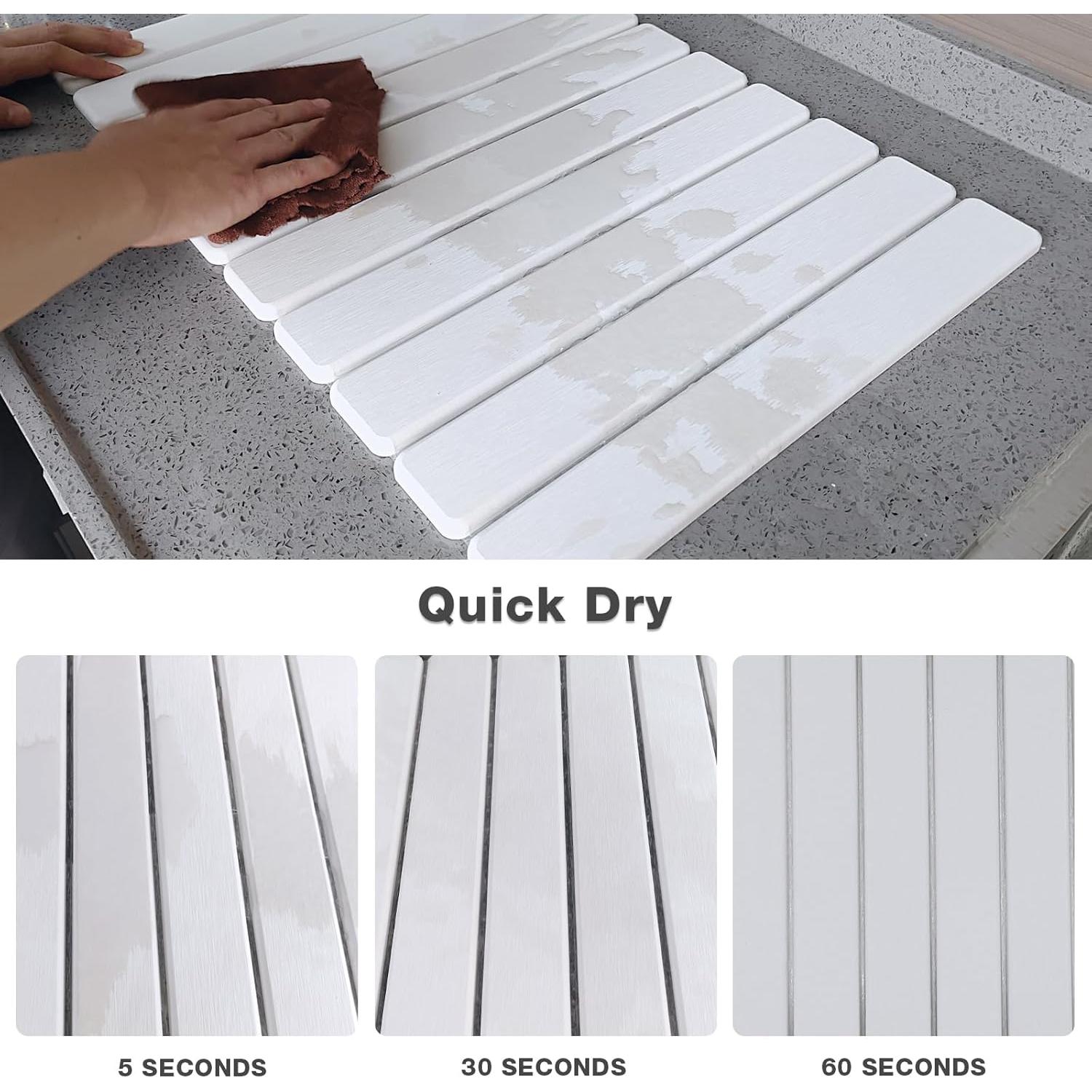 Alfombrilla de Secado de Platos PEAKCLOUDS 61x41cm Antideslizante