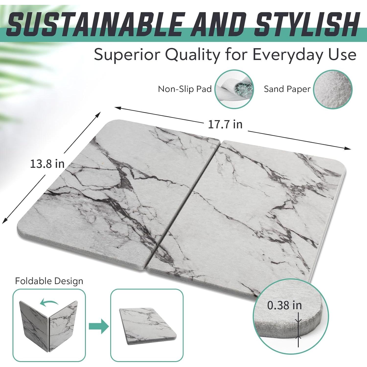 Tapete de Secado Plegable Nestlecraft - Piedra Diatomácea 44.9x35.1cm