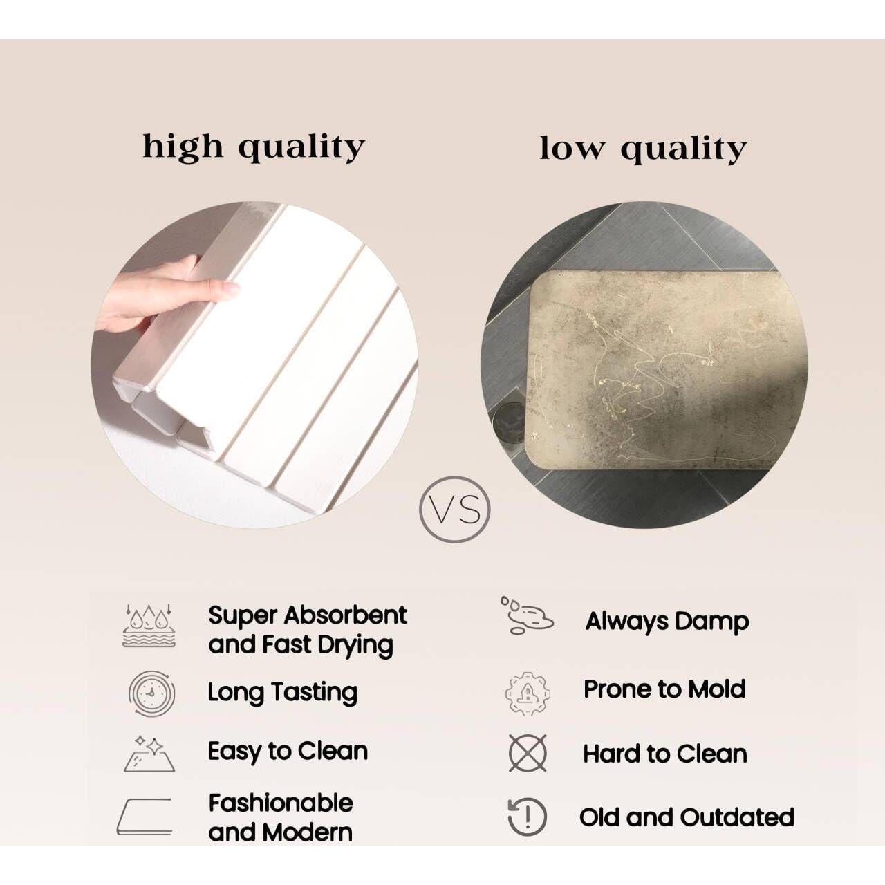 Alfombrilla de Secado de Piedra Diatomácea Kneejoys 61x39 cm