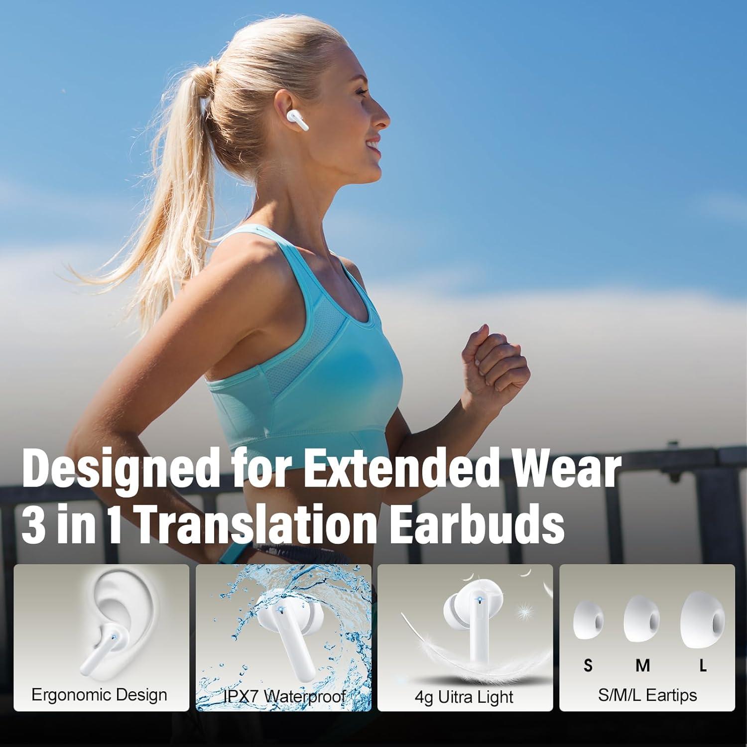 Auriculares de Traducción VEKJ A68 Pro Bluetooth 5.3 42H