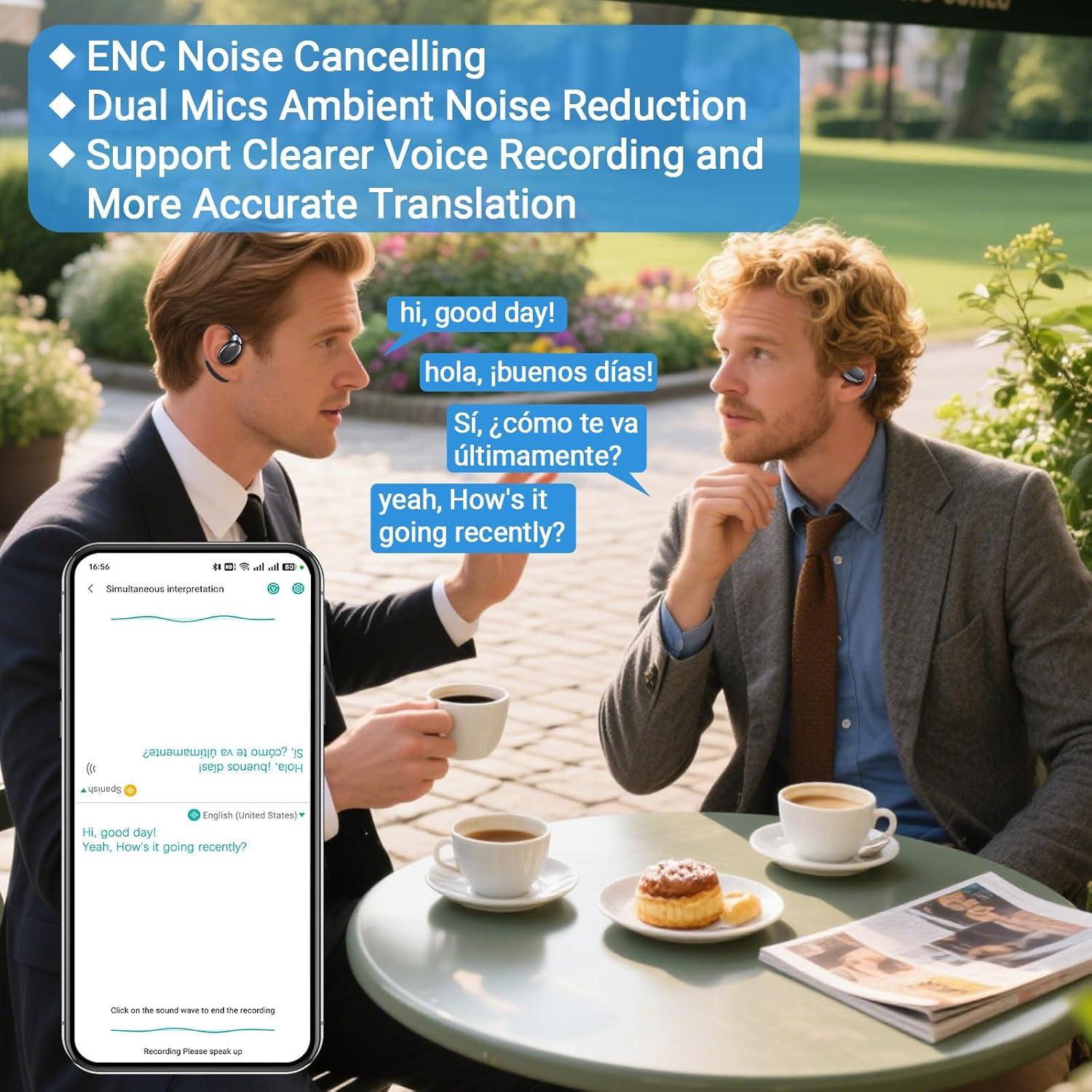 Auriculares Inalámbricos Souroyea TE-101 Traductor 150 Idiomas