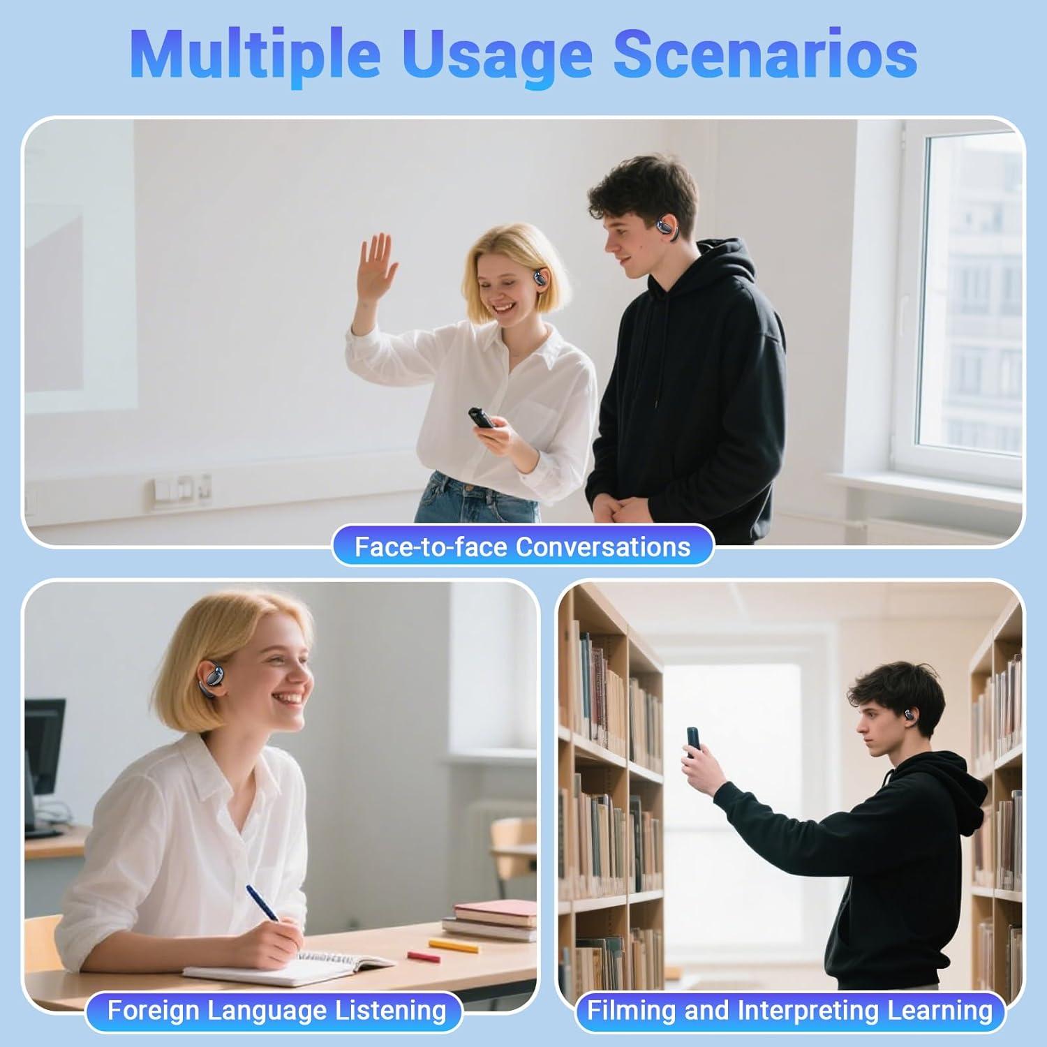 Auriculares Inalámbricos Souroyea TE-101 Traductor 150 Idiomas