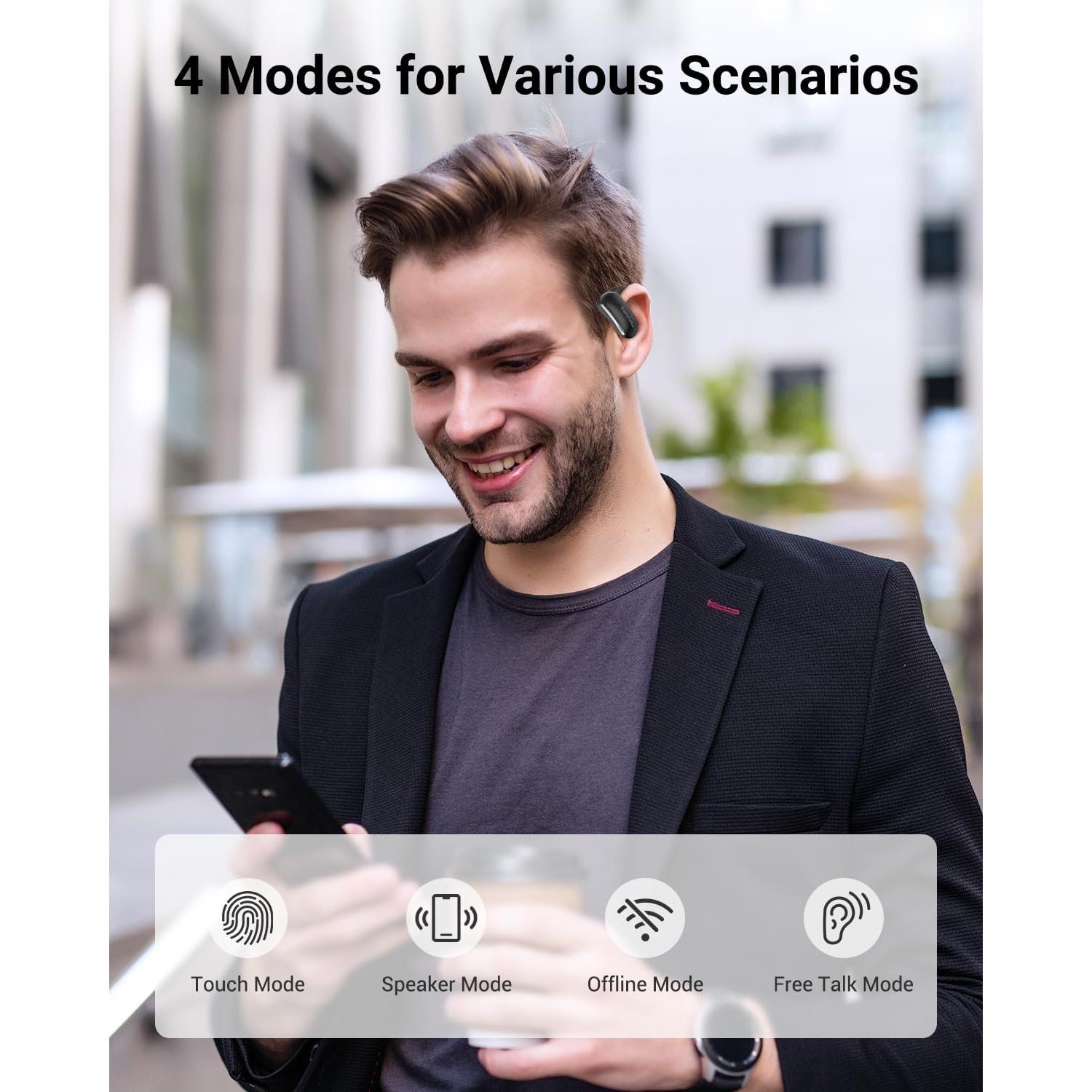 Auriculares Traductores Xupurtlk F56 con 144 Idiomas y Audio HD