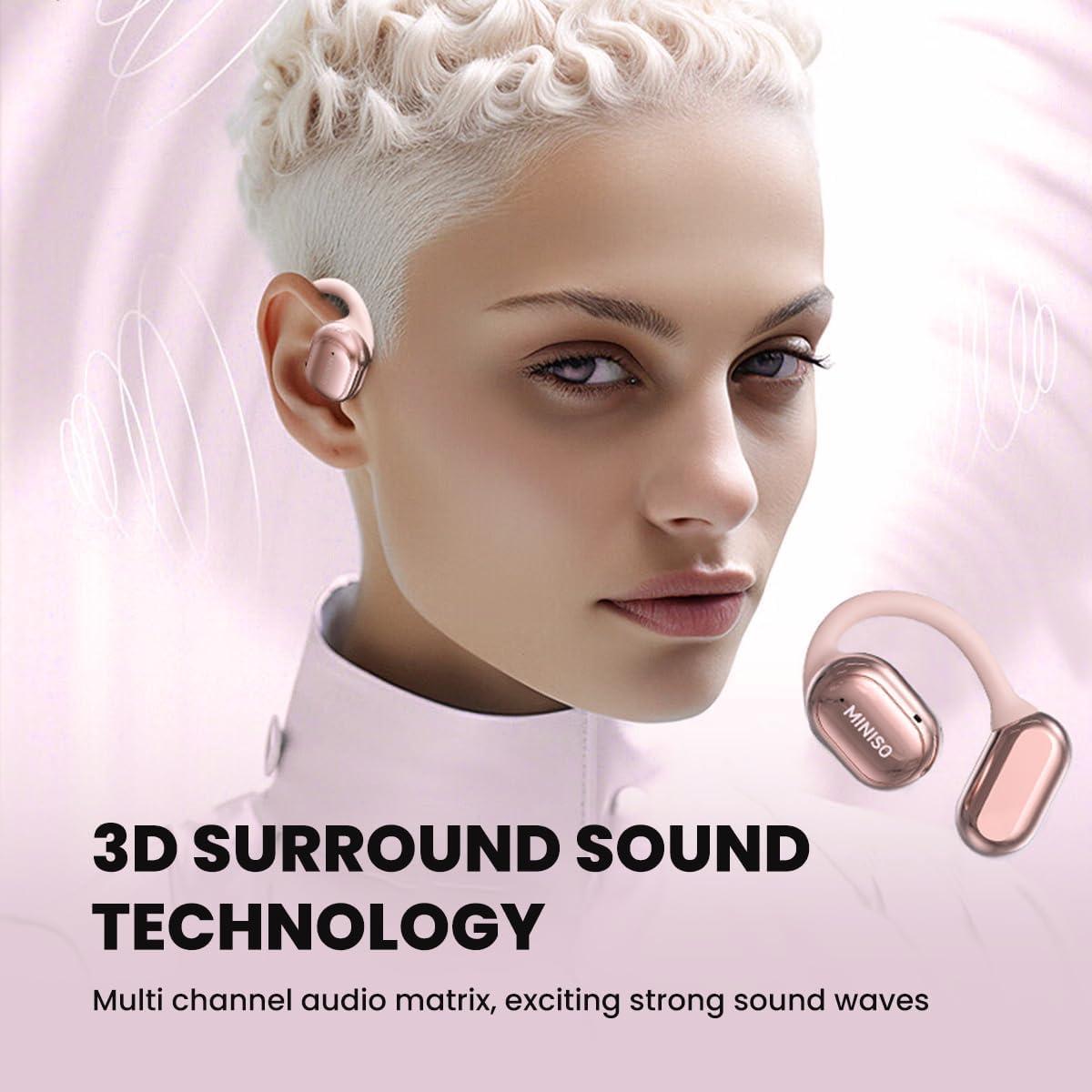 Auriculares Traductores MINISO X39 AI Bluetooth 5.4 Rosa
