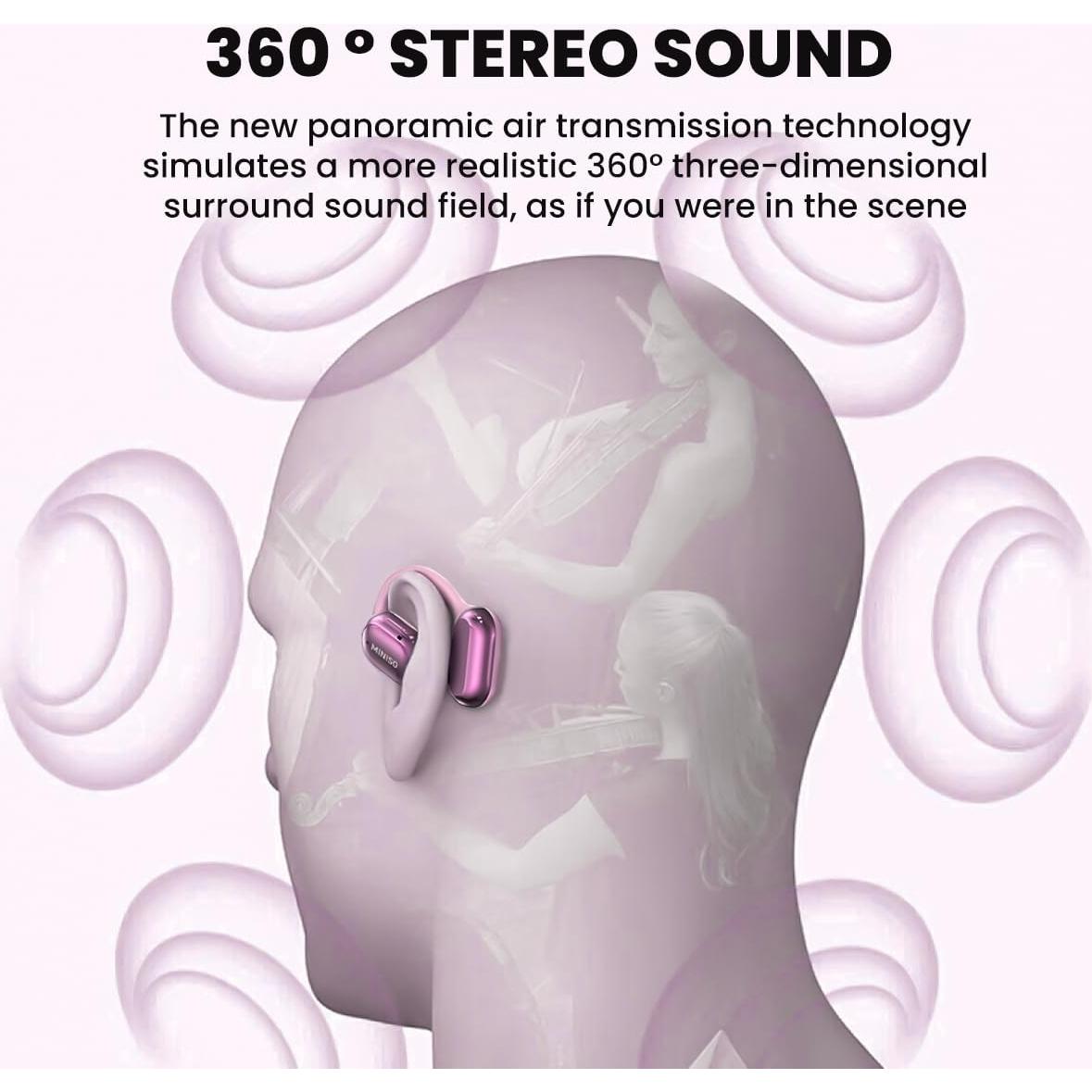 Auriculares Traductores MINISO X39 AI Bluetooth 5.4 Rosa