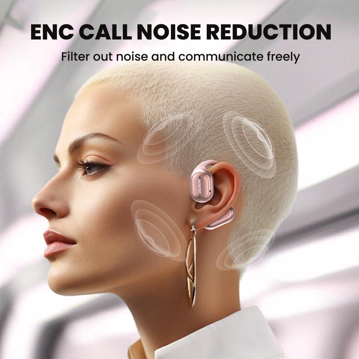 Auriculares Traductores MINISO X39 AI Bluetooth 5.4 Rosa