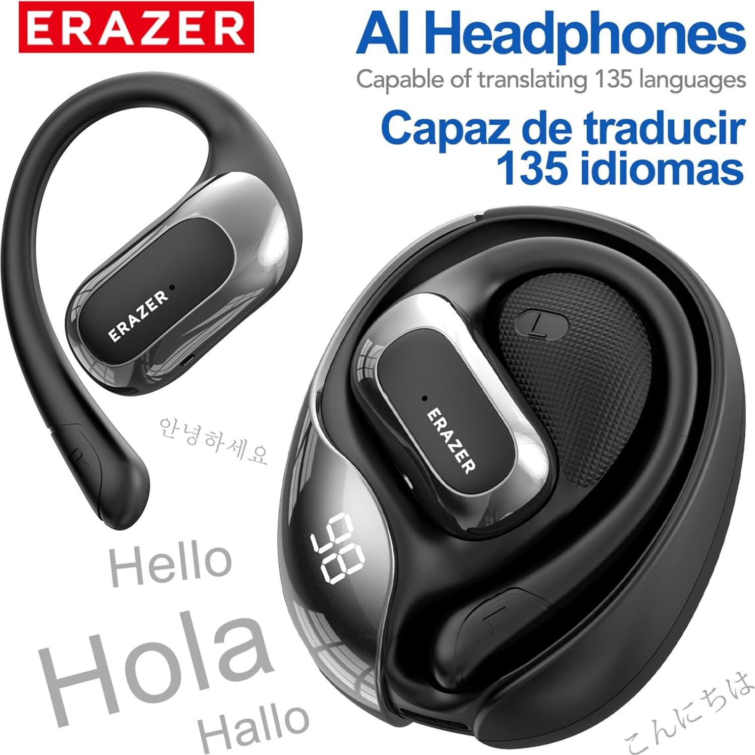 Auriculares Traductores AI ERAZER X5 Bluetooth 5.4 135 Idiomas