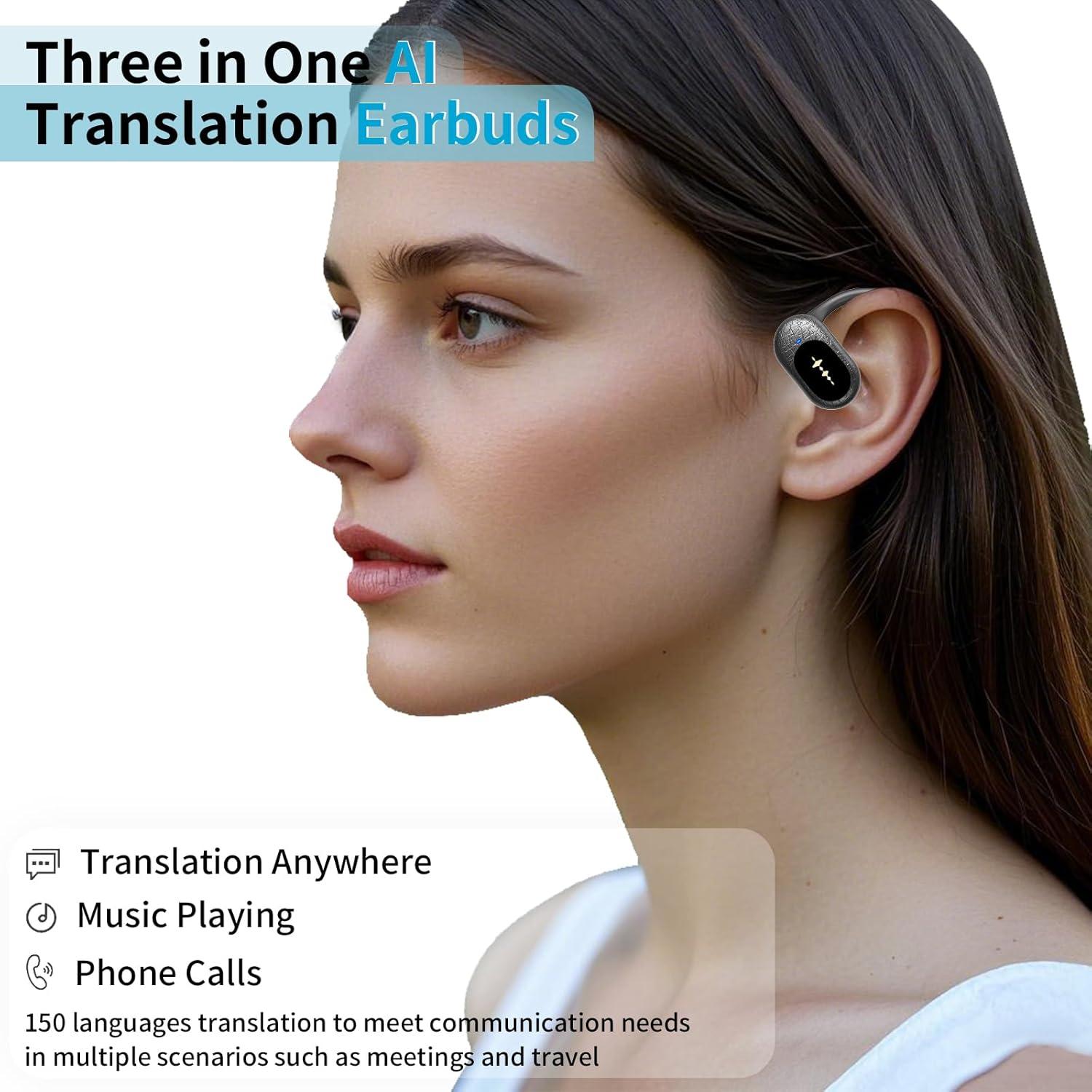 Auriculares Traductores Inalámbricos Bluetooth 5.4 - 150 Idiomas