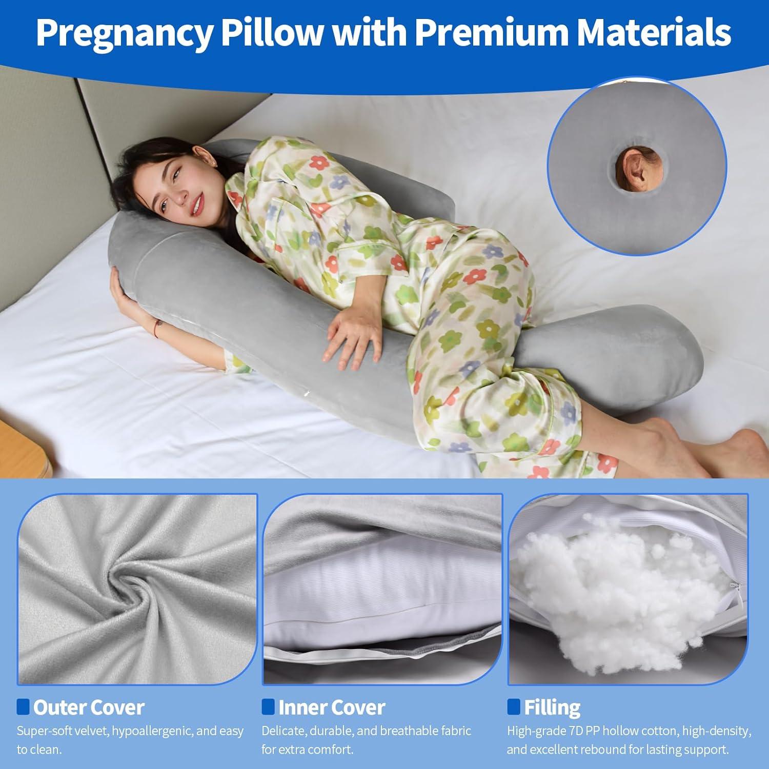 Almohada Corporal Pozico DreamU 129.54 cm Refrigerante Gris