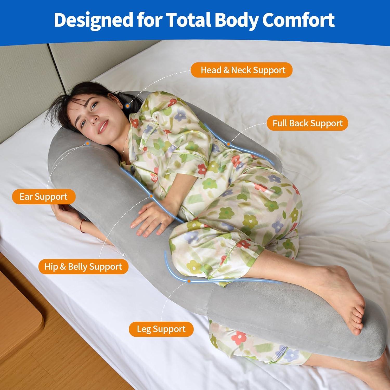 Almohada Corporal Pozico DreamU 129.54 cm Refrigerante Gris