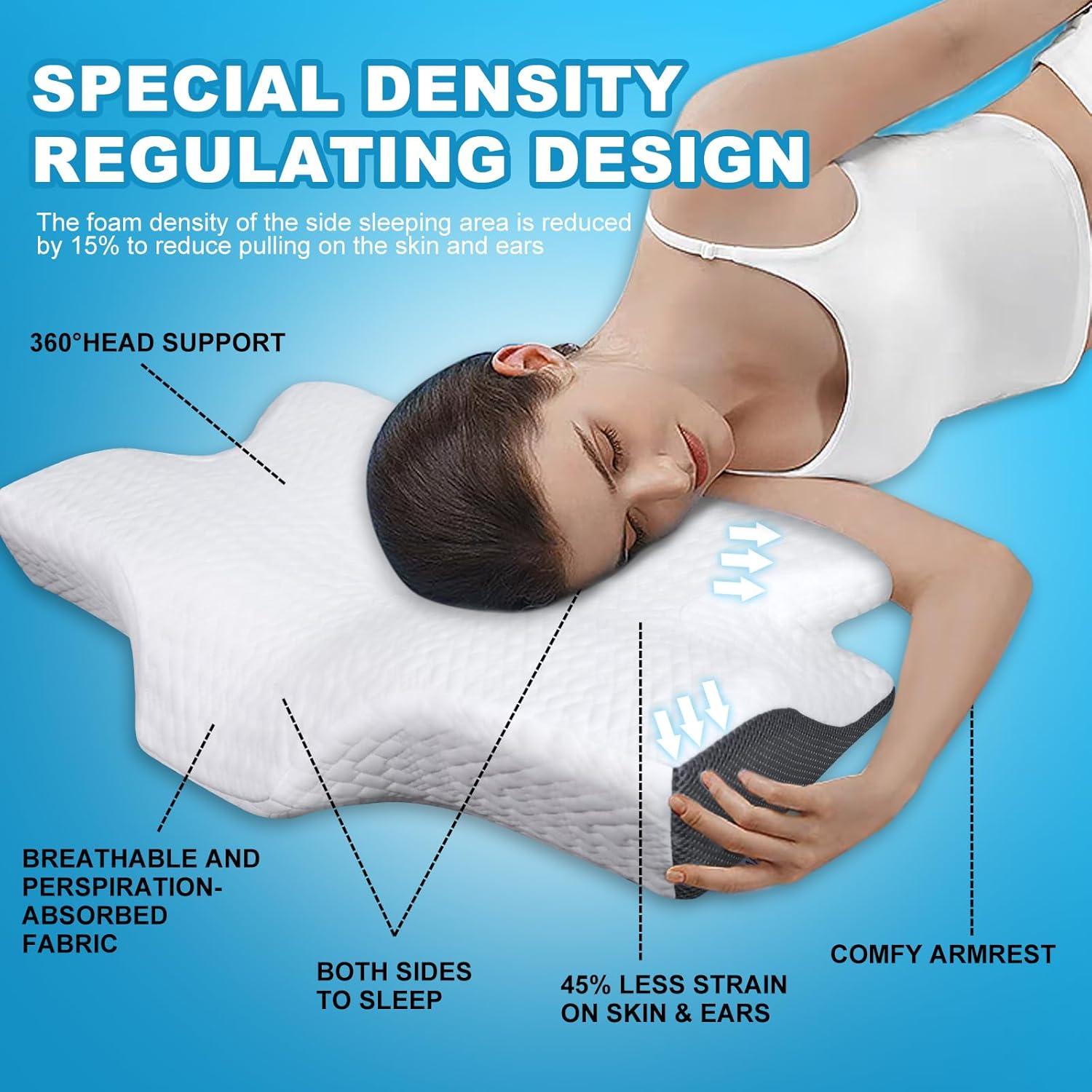 Almohada Cervical Ergonómica BSAFP 63.5x38.1cm Espuma Memoria