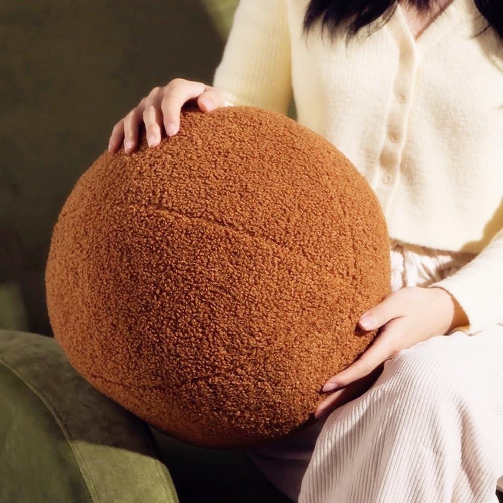 Cojín Decorativo Esférico Vdoioe 30 cm Blanco Crema Moderno