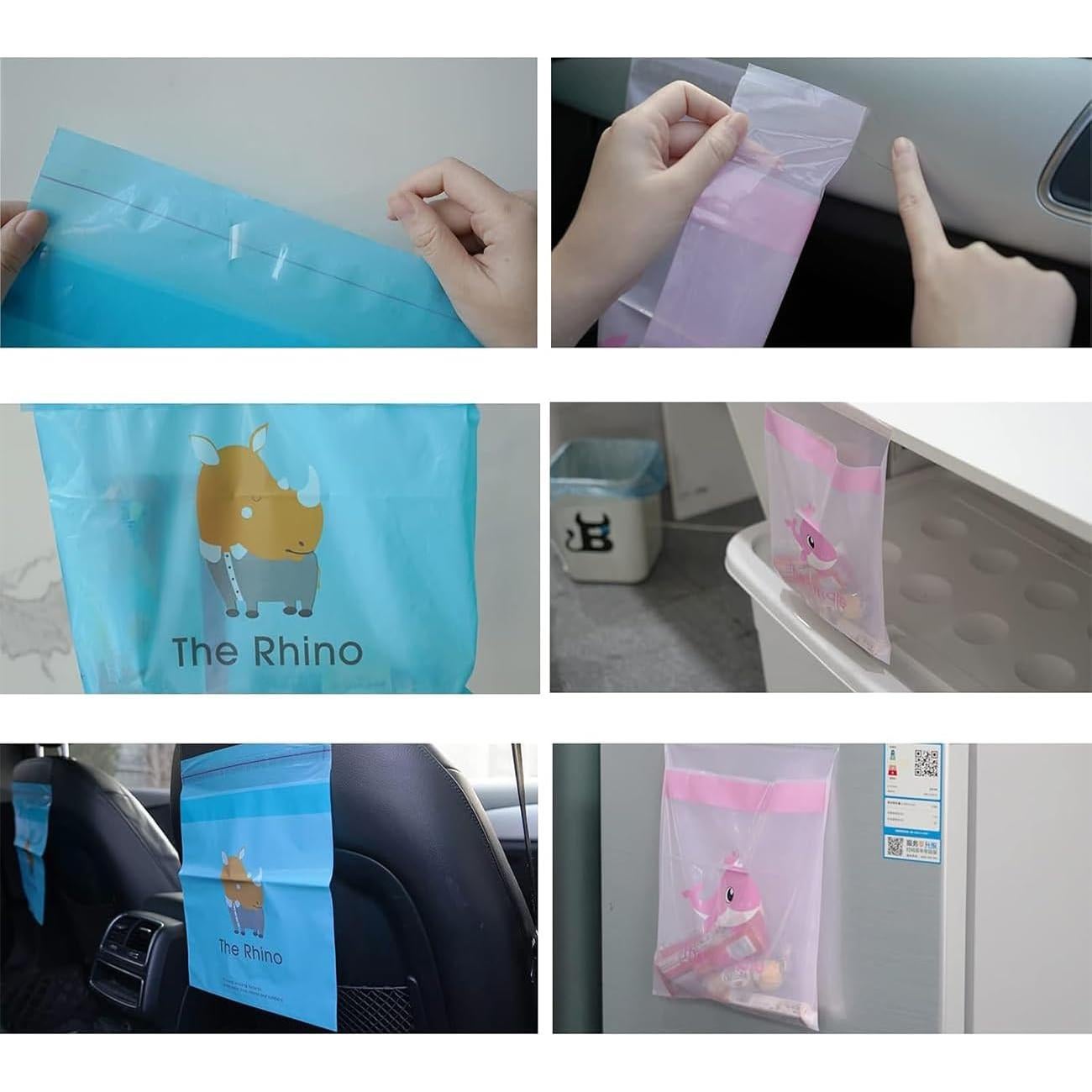 Bolsas de Basura Desechables 3JINSERDON 60P Impermeables