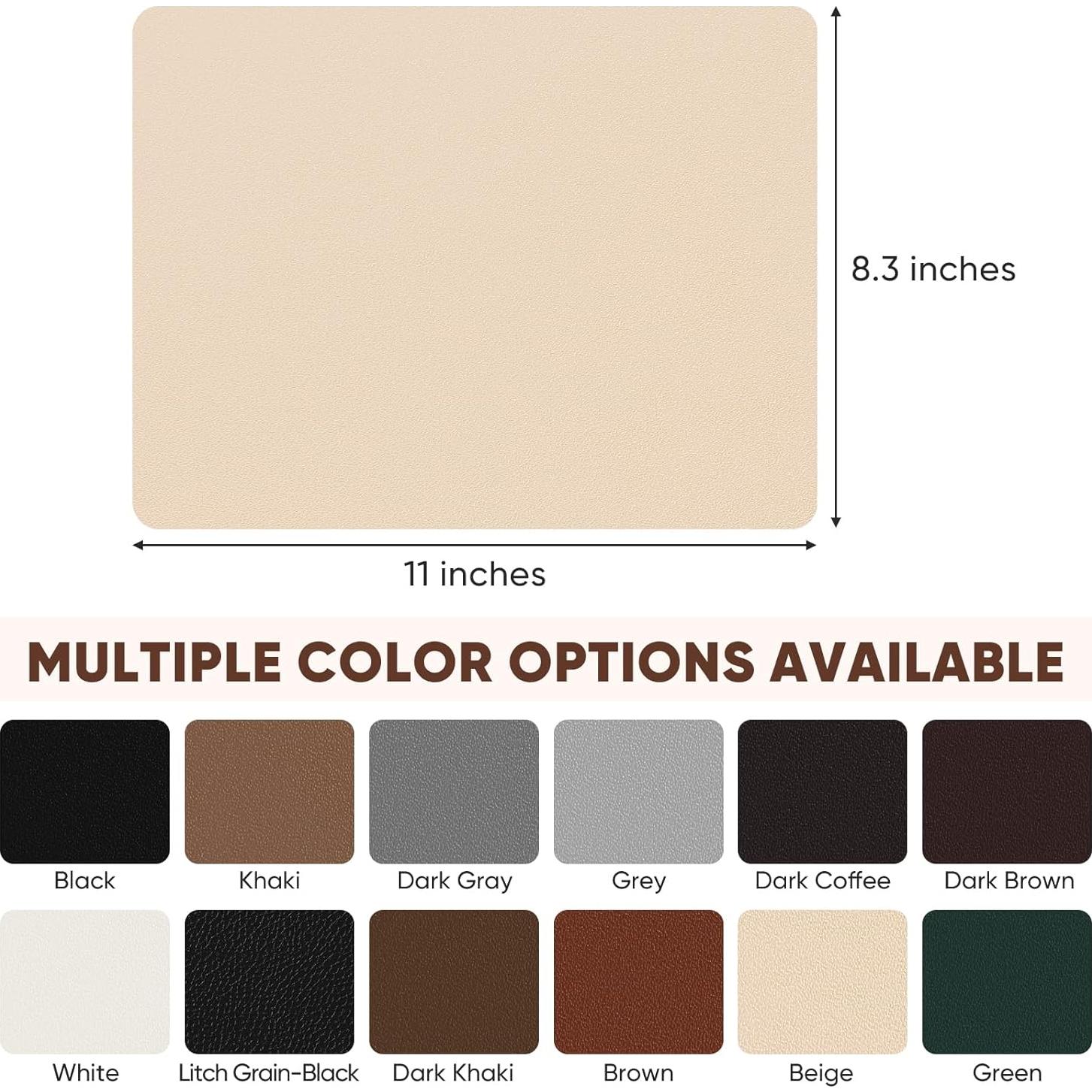 Kit de Parche de Cuero Autoadhesivo TYJLII 21.1x27.9 cm Beige