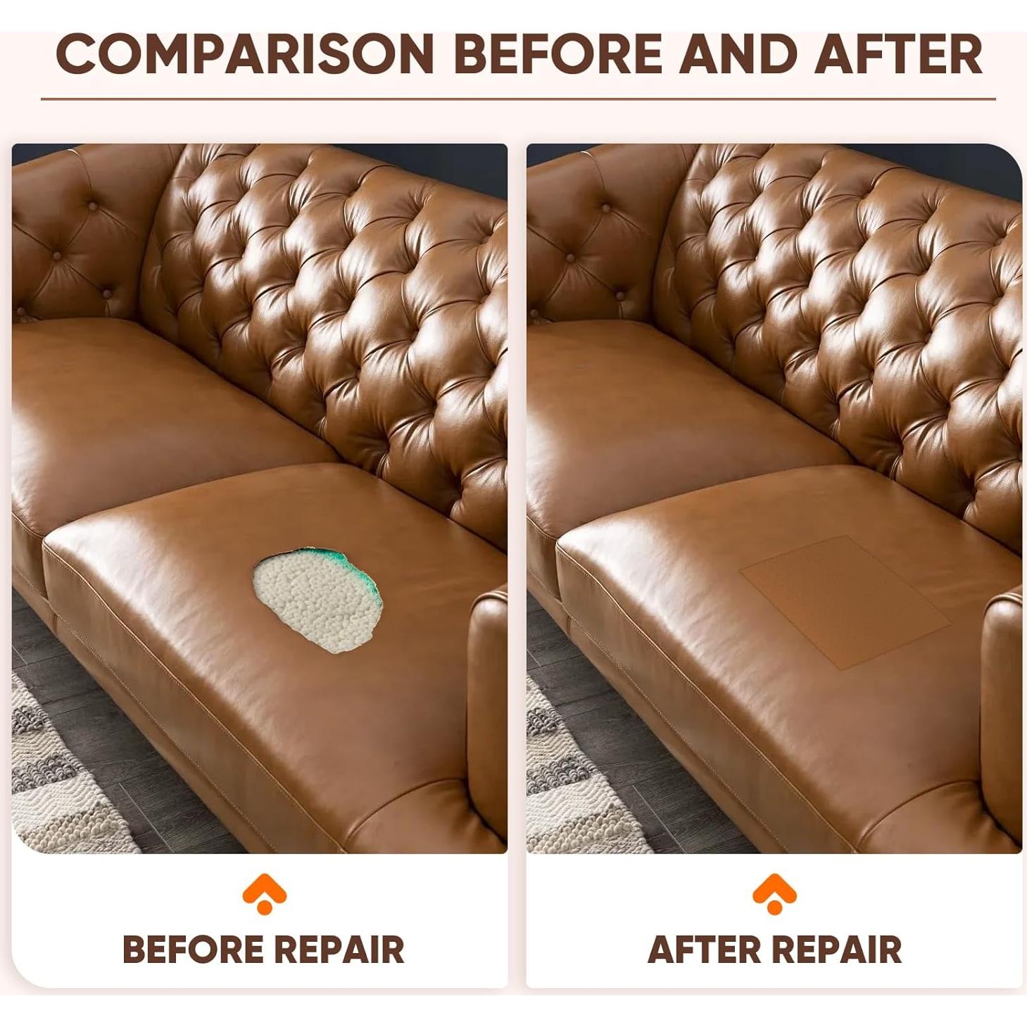 Kit de Parche de Cuero Autoadhesivo TYJLII 21.1x27.9 cm Beige