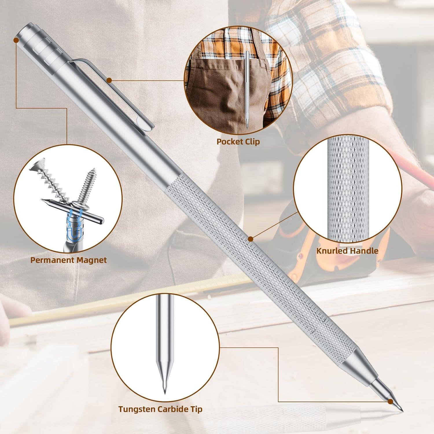 Paquete de 2 Estiletes de Carburo GCHMDE con 25 Puntas y Regla