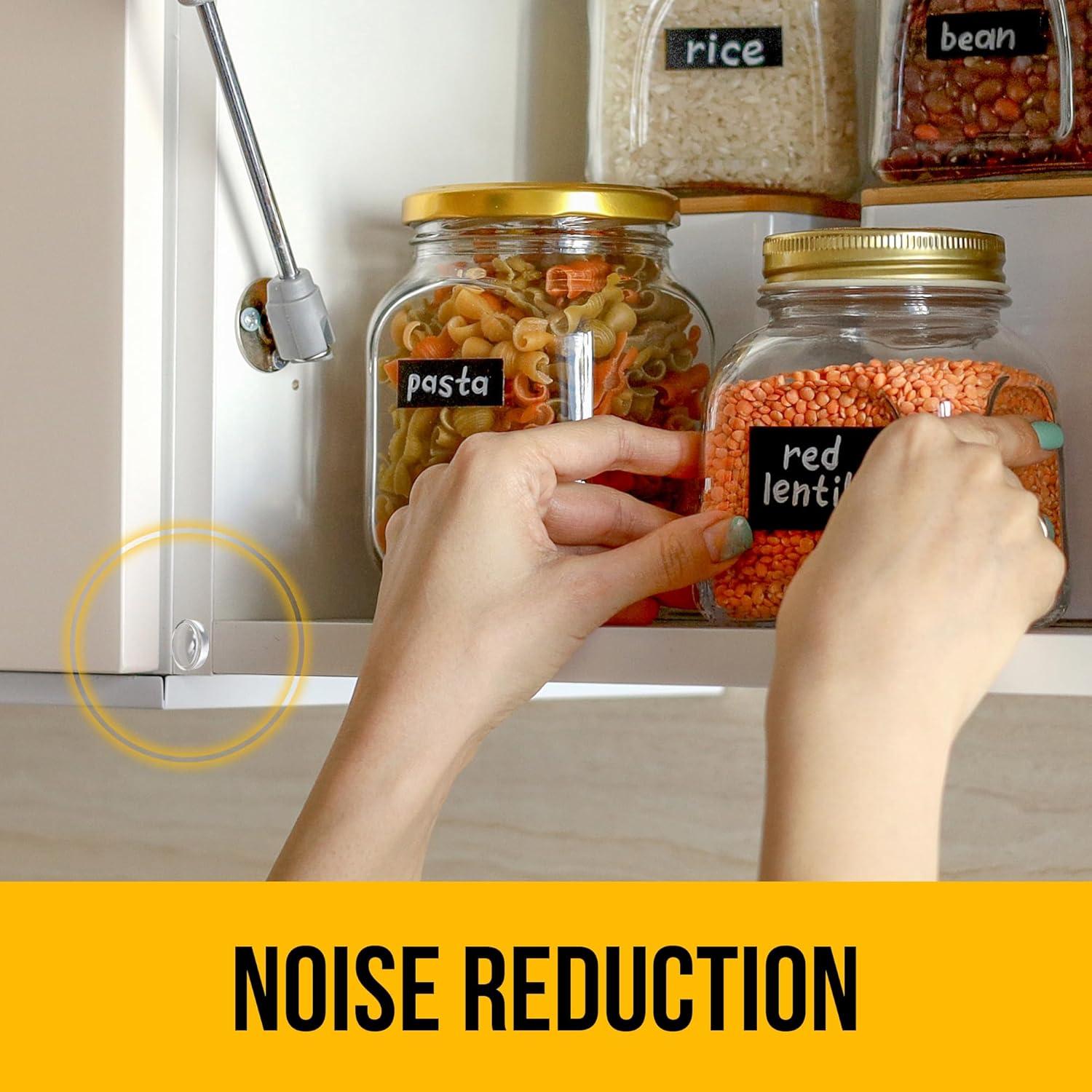 128 Almohadillas de Silicona Transparente Vellax para Gabinetes